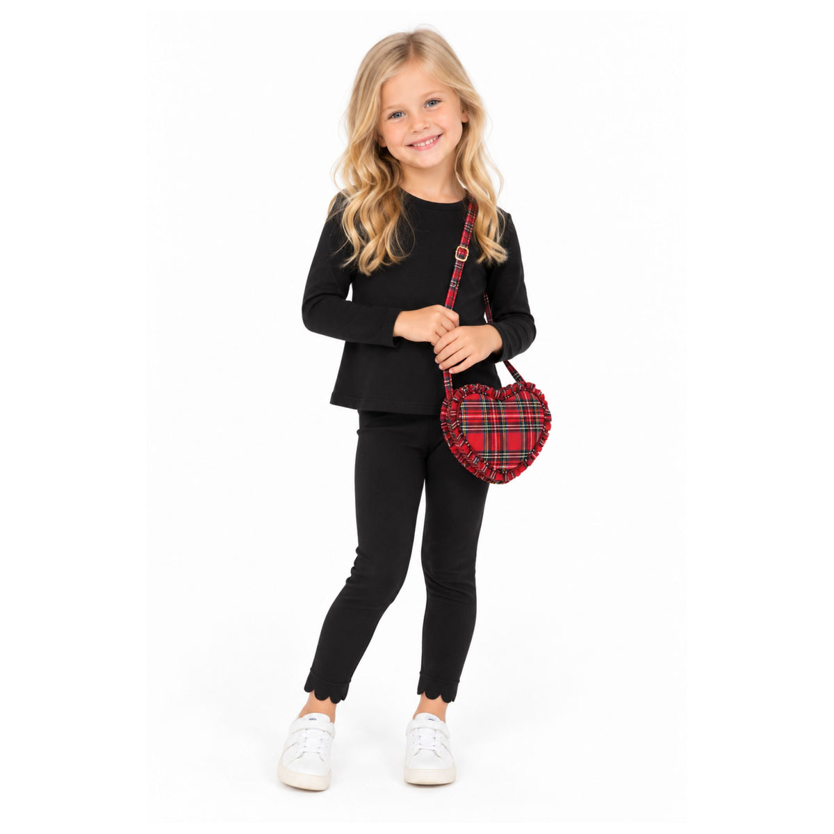 Heart Purse, Red Plaid