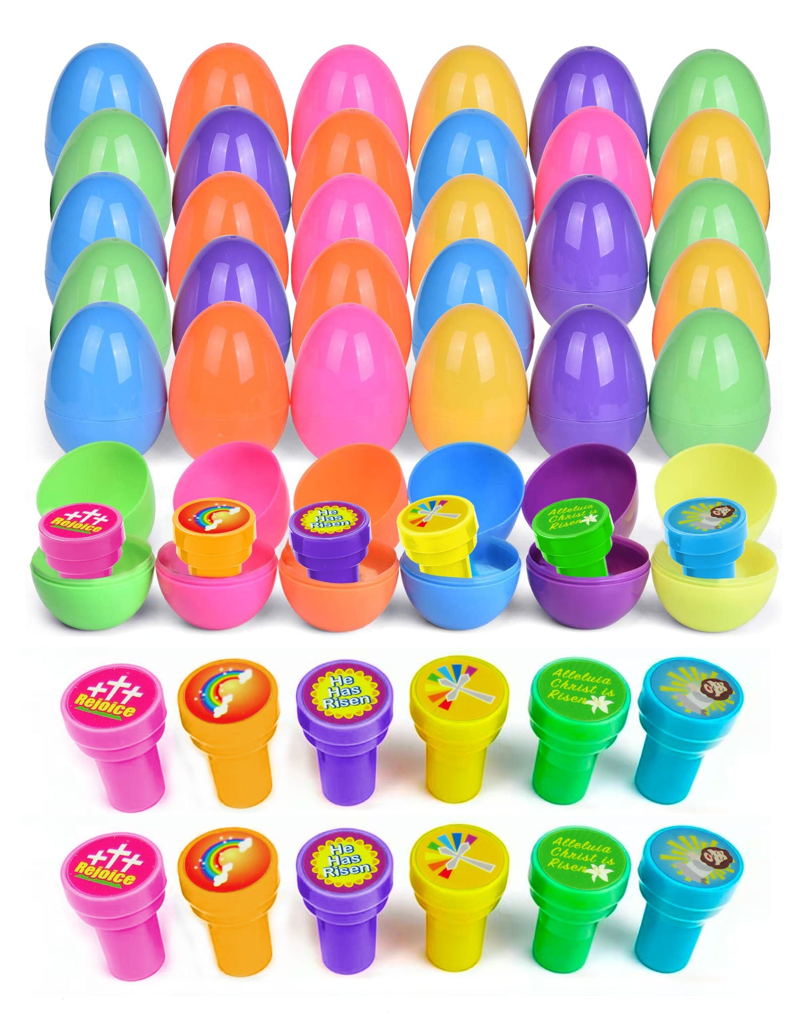 Easter Eggs With He Lives Stampers - 36 Pack