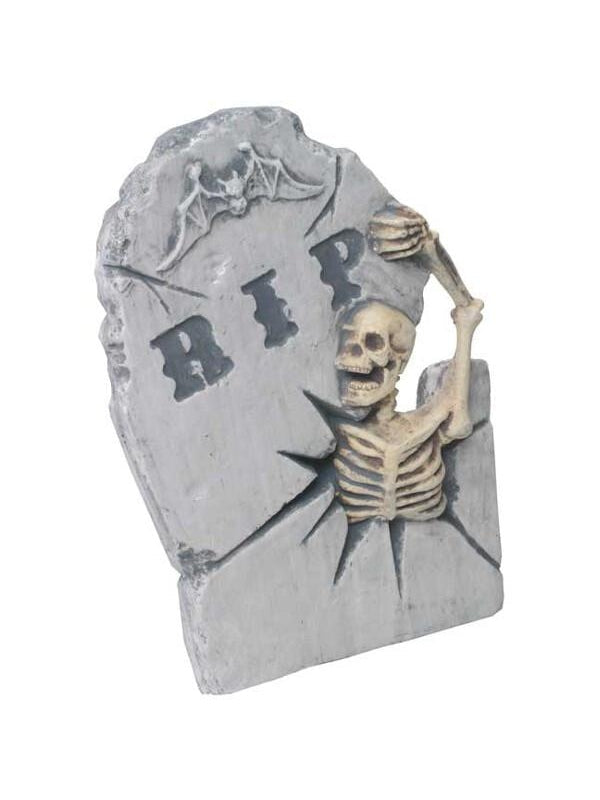 Break-out Skeleton Halloween Tombstone Prop