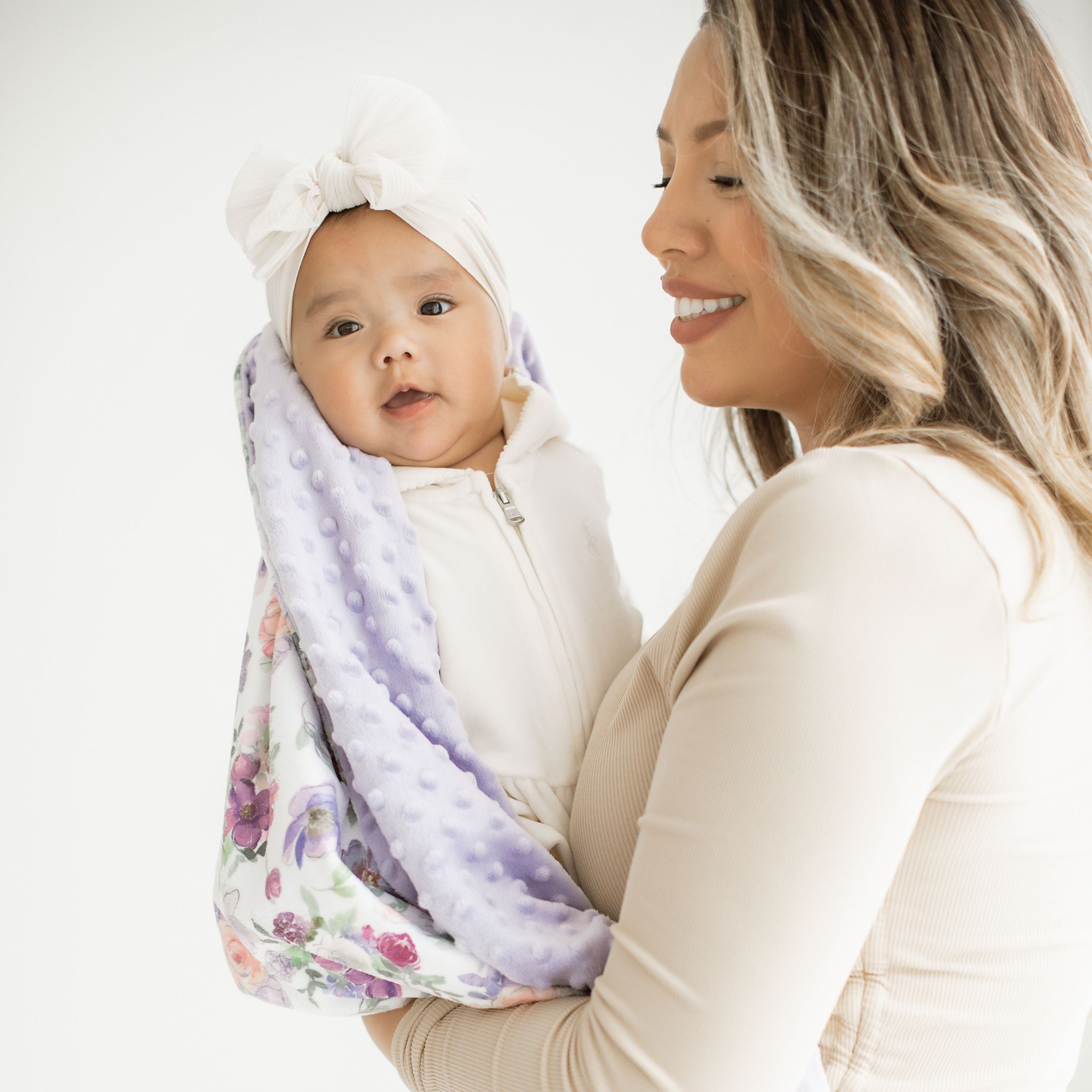 Minky Baby Blanket Dreamy Petals