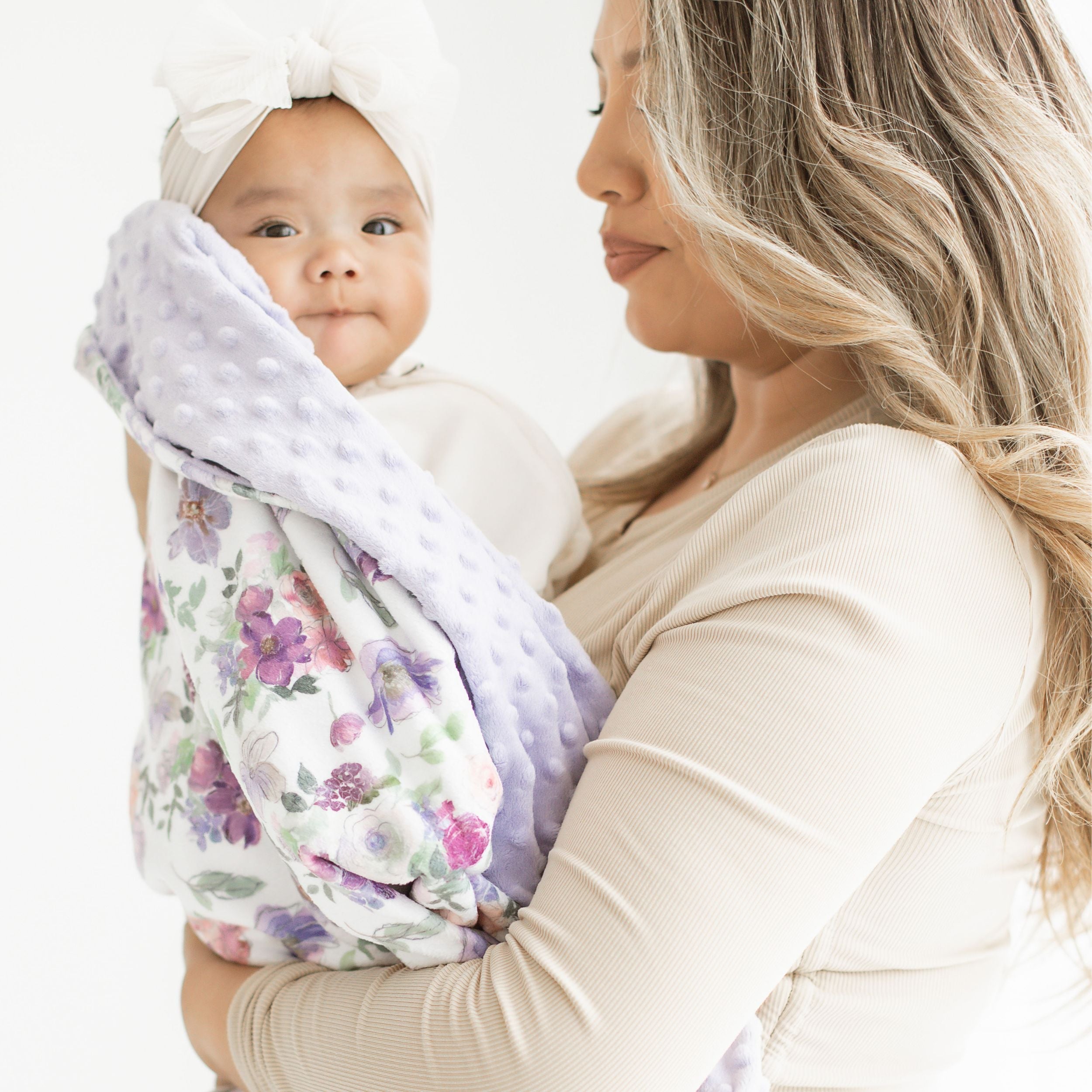 Minky Baby Blanket Dreamy Petals