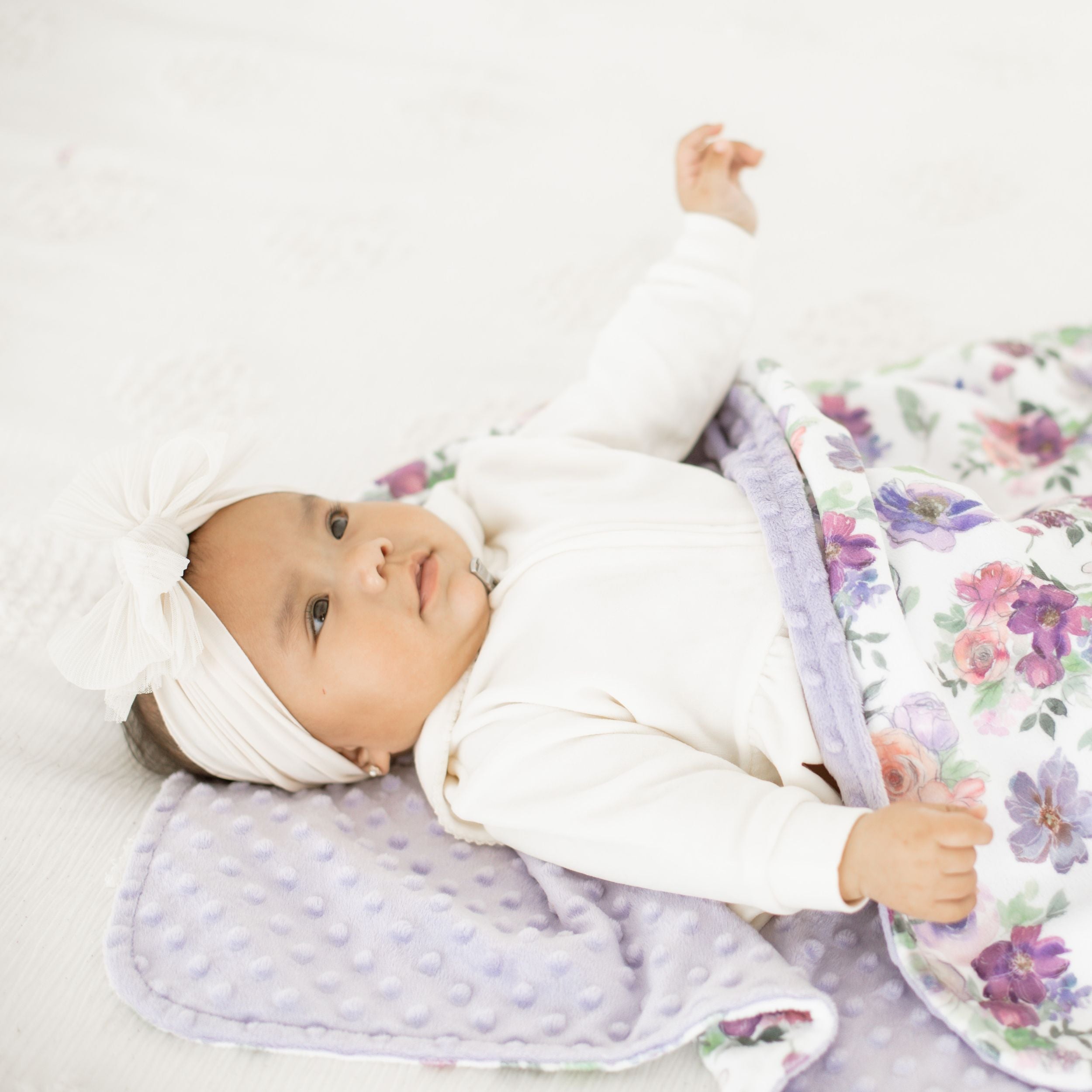 Minky Baby Blanket Dreamy Petals