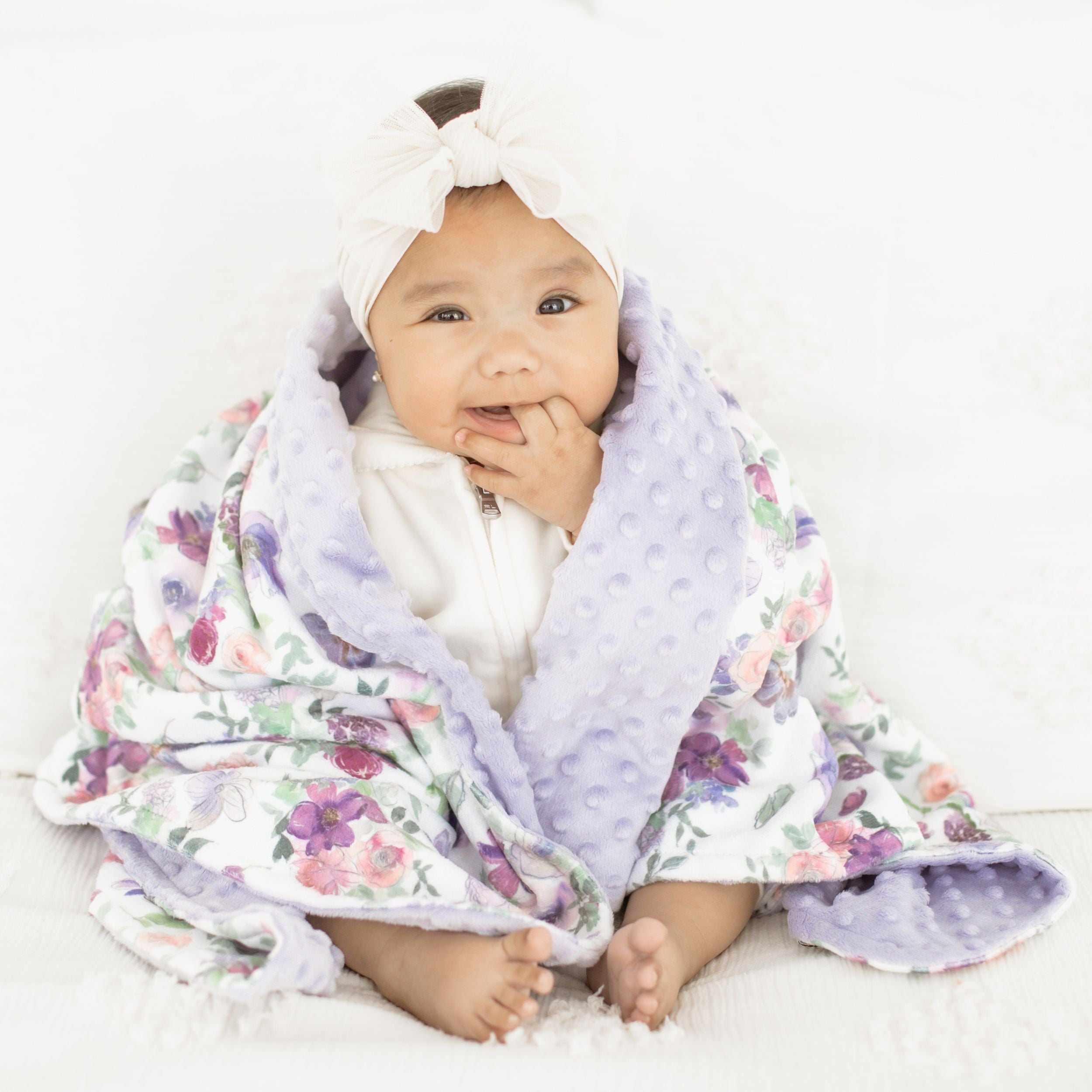 Minky Baby Blanket Dreamy Petals