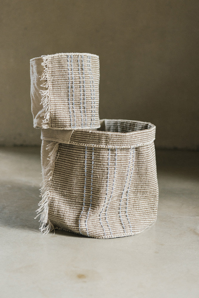 Handloom Mini Basket Jacaranda