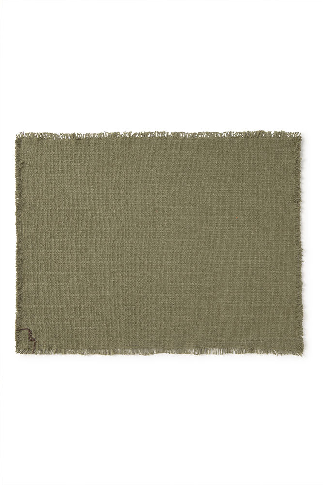 Handloom Placemats Kaki (set Of 4)