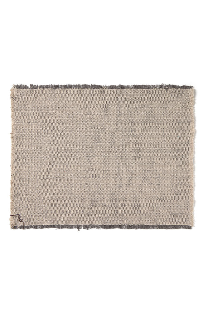 Handloom Placemats Natural And Dark Grey (set Of 4)