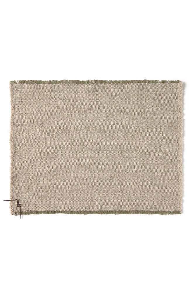 Handloom Placemats Natural And Kaki (set Of 4)