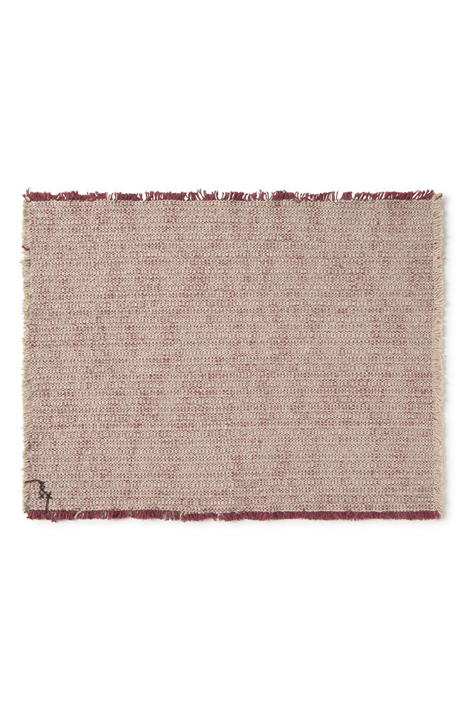 Handloom Placemats Natural And Marsala (set Of 4)