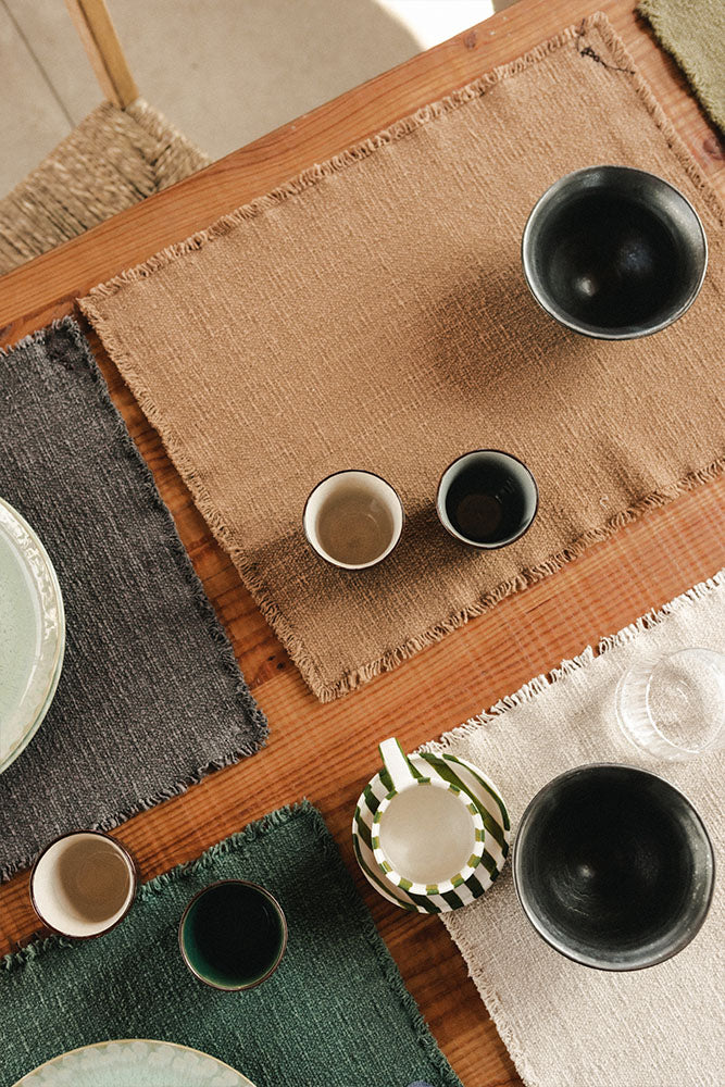 Handloom Placemats Ochre (set Of 4)