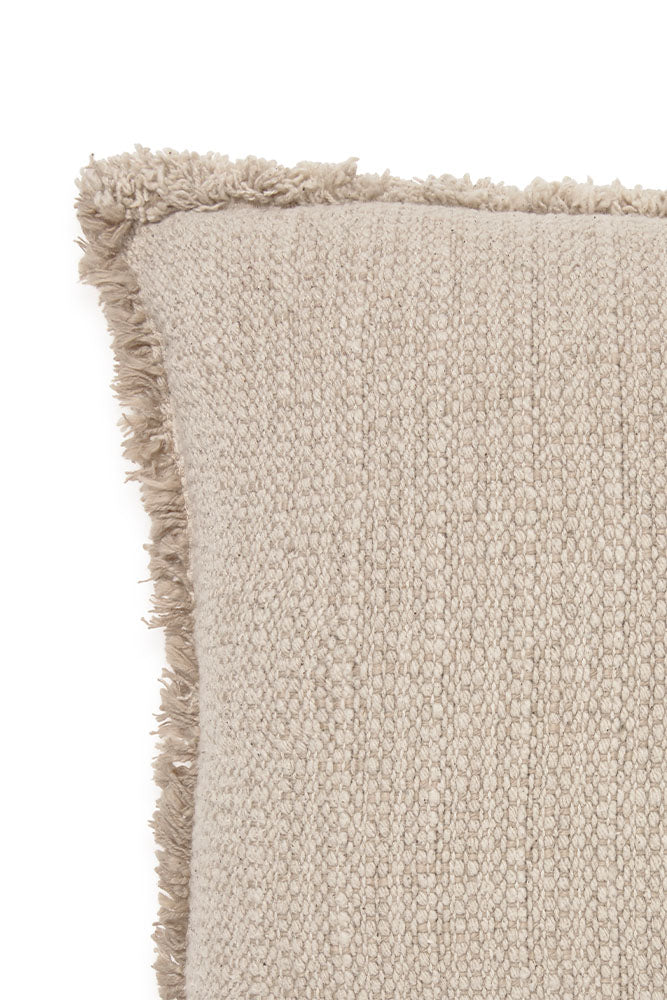 Handloom Rectangular Cushion Beige