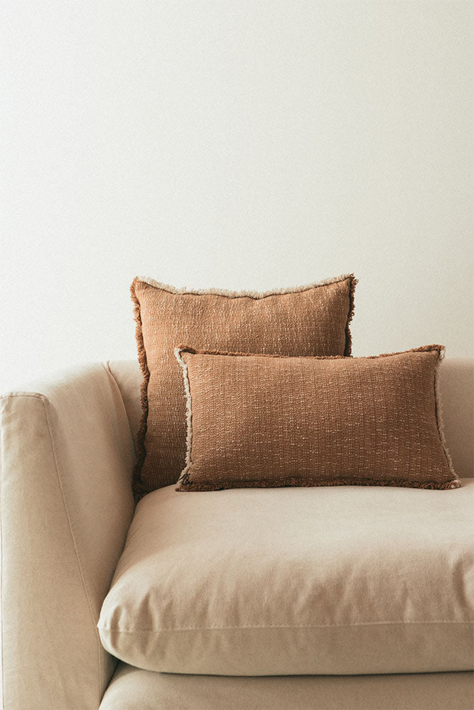Handloom Rectangular Cushion Ochre