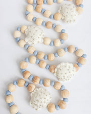 Coastal Seashell Wood And Felt Garland