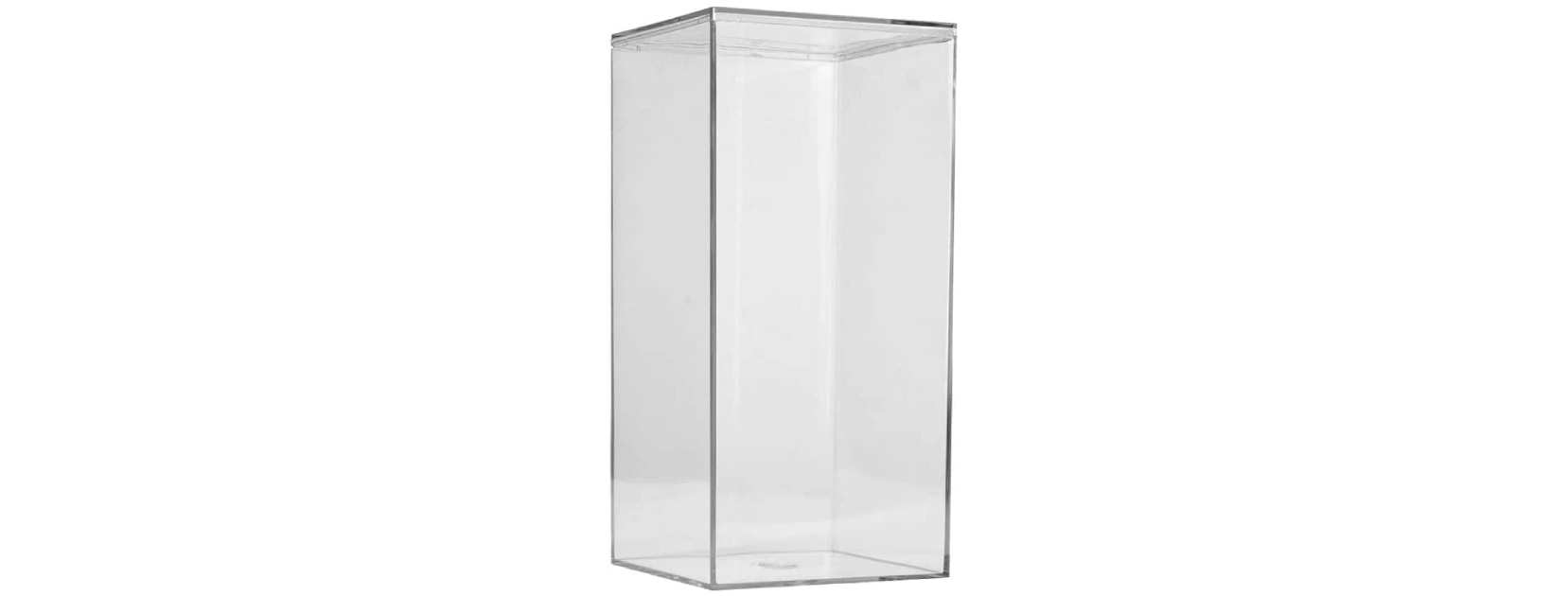 Clear Acrylic Boxes 4"x4"x8" 3 Pack