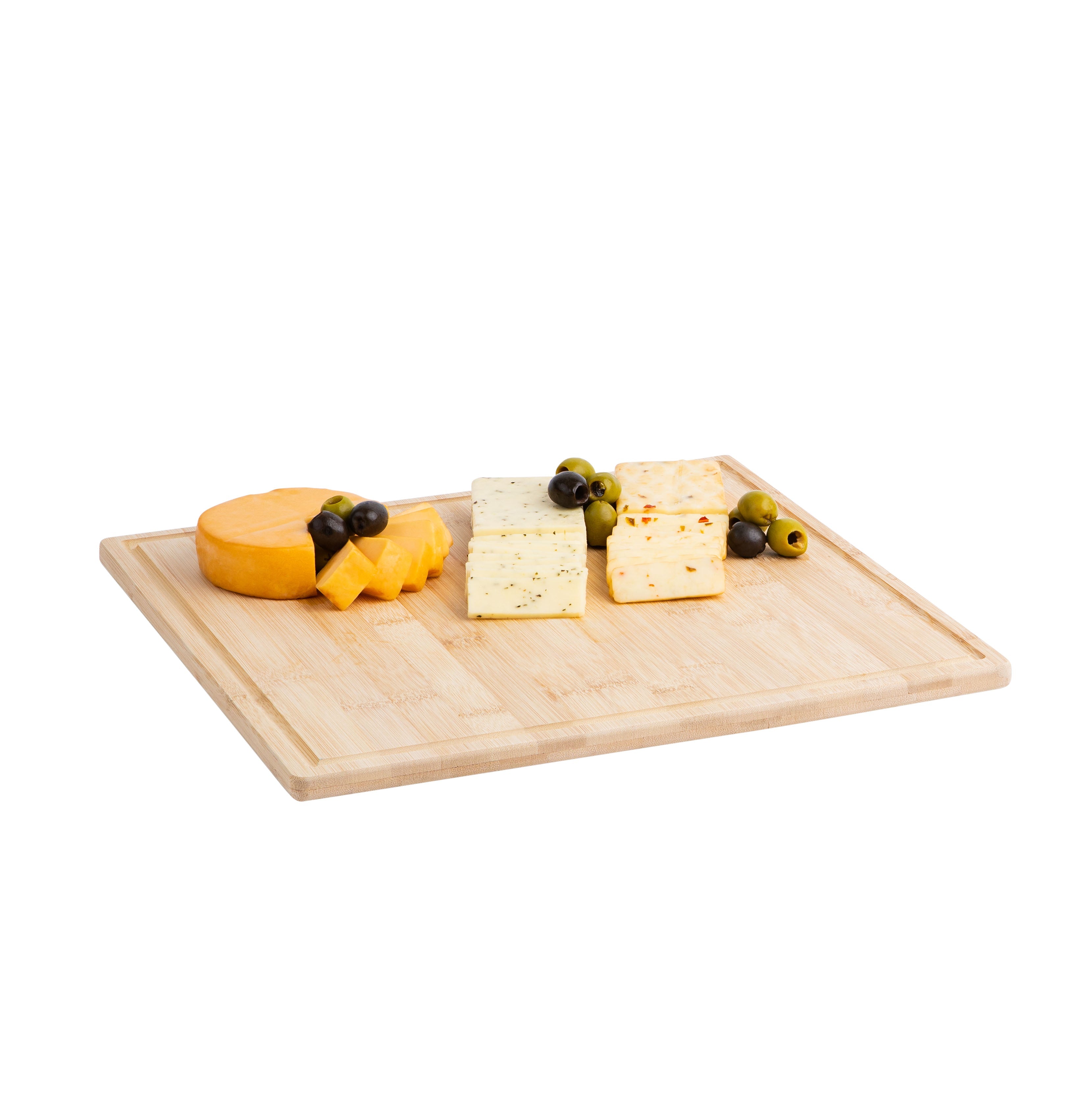 Bamboo Cutting Board Tray 14x14x0.5  2 Pack