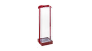 Clear Wine Bottle Gift Boxes 6 Pack With Base Lid & Ribbon Maroon 3.5x3.5 X12.75