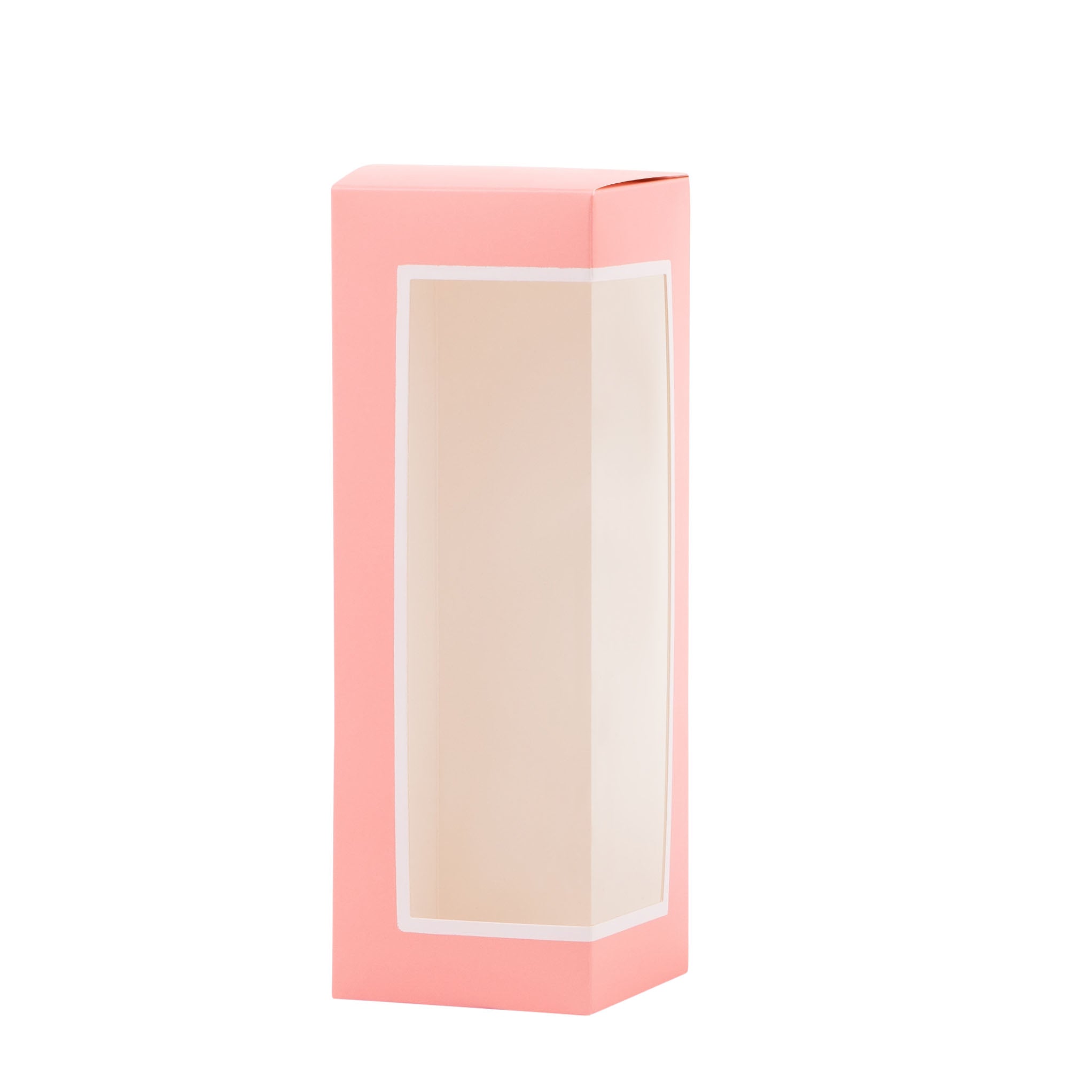 Pink Decorative Pastry Boxes With Window 3.15 X 3.15 X 9.25 Inch Treat Boxes Pack Of 12