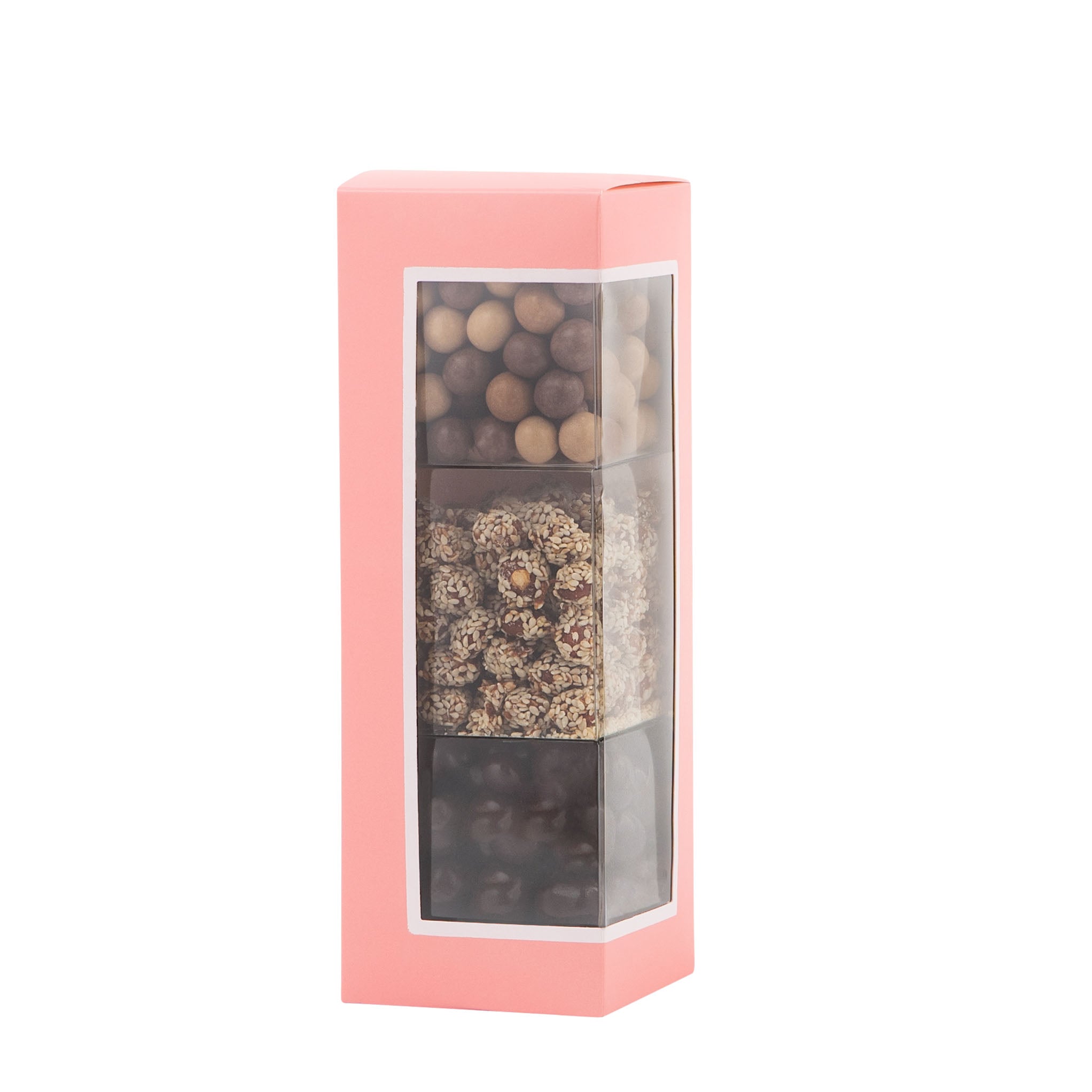 Pink Decorative Pastry Boxes With Window 3.15 X 3.15 X 9.25 Inch Treat Boxes Pack Of 12