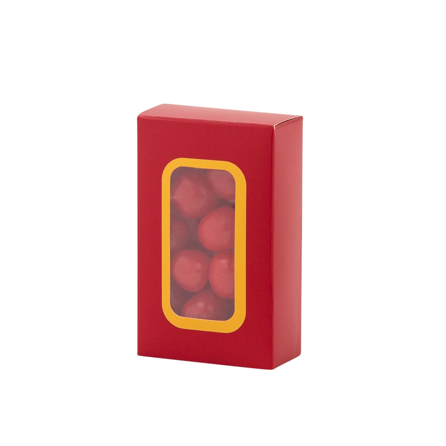 Maroon Party Favor Boxes Decorative Pastry Boxes With Window 2.25x1.125x3.75 Inch Treat Boxes 24 Pack