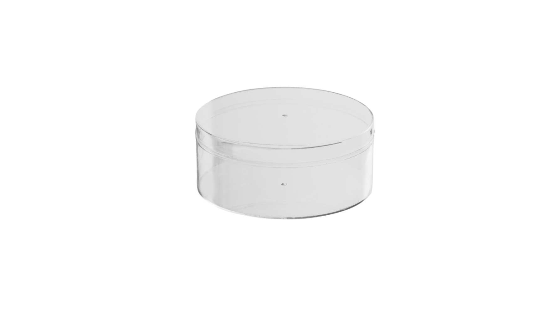 Clear Acrylic Boxes Round 4.75"x2" 16 Pack