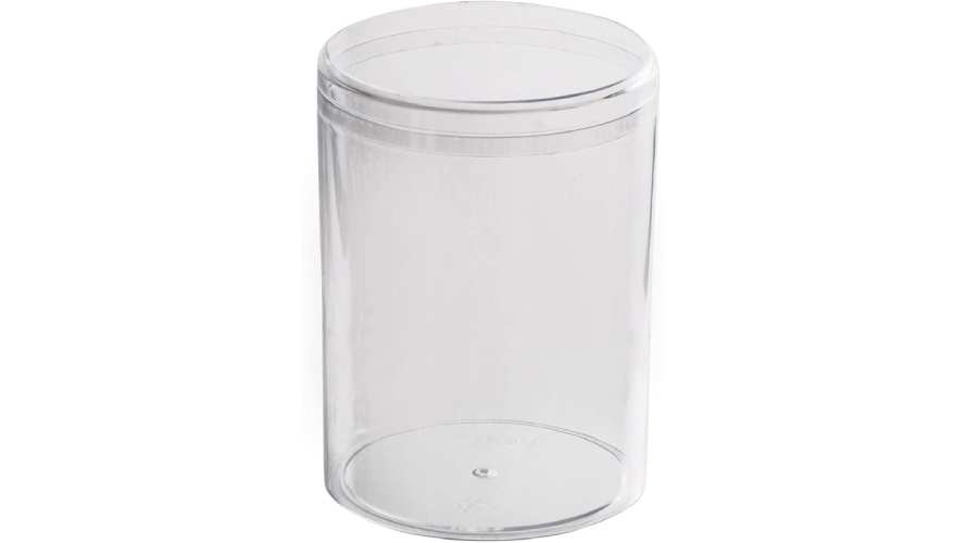 Clear Acrylic Boxes Round 2.25"x3.5" 24 Pack