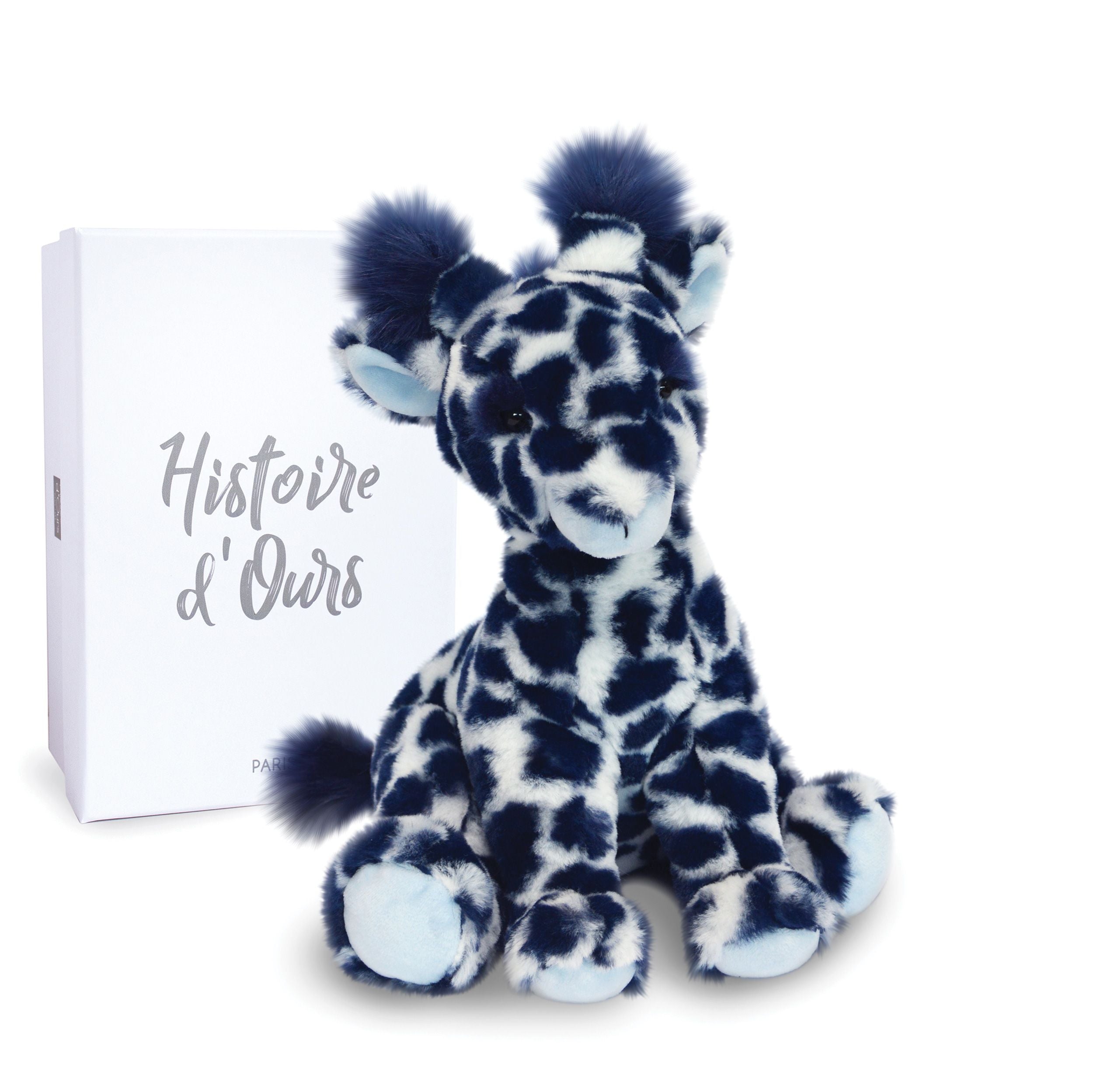 Histoire D'ours Blue Giraffe Plush