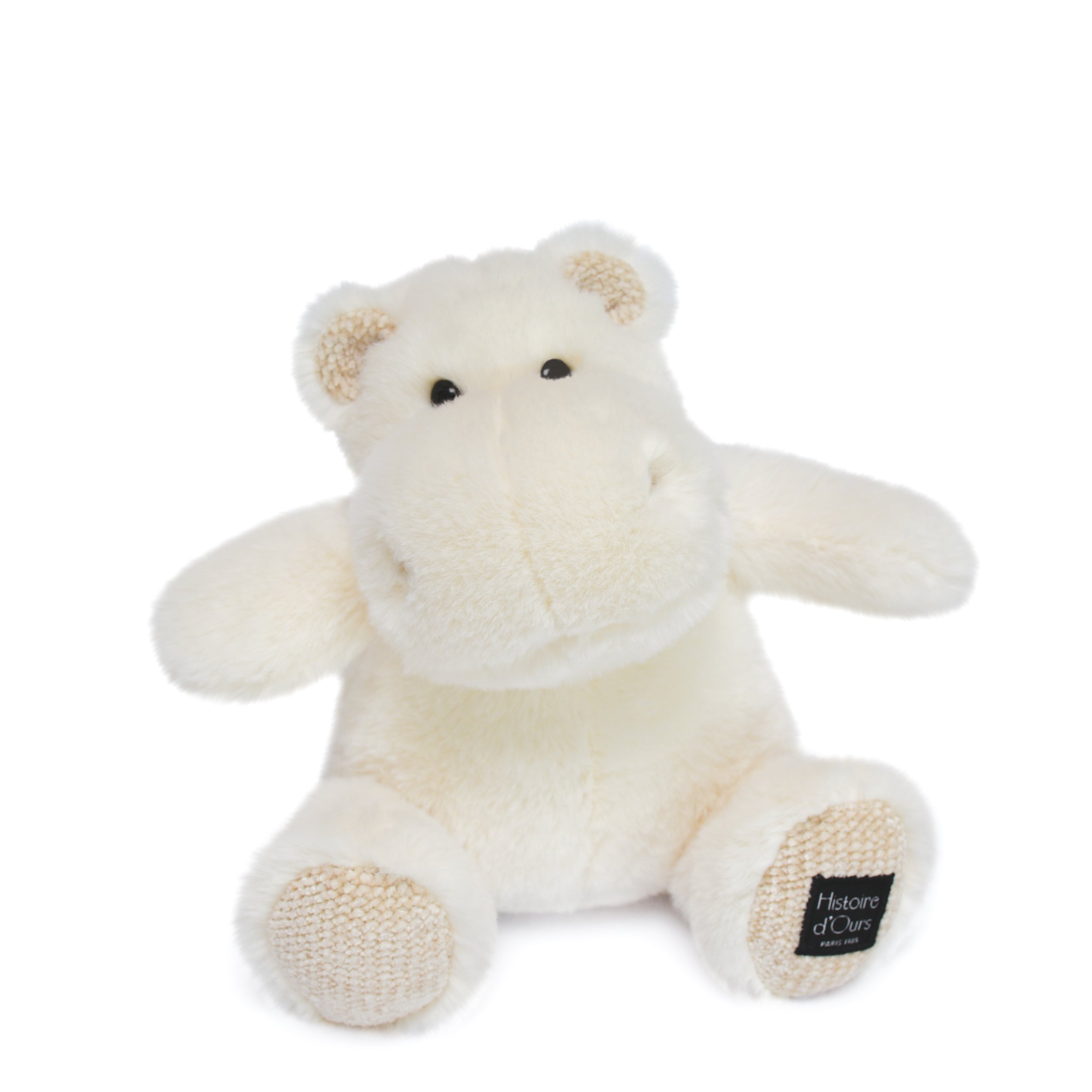 Histoire D’ours Hip Chic: Ivory Hippo Plush