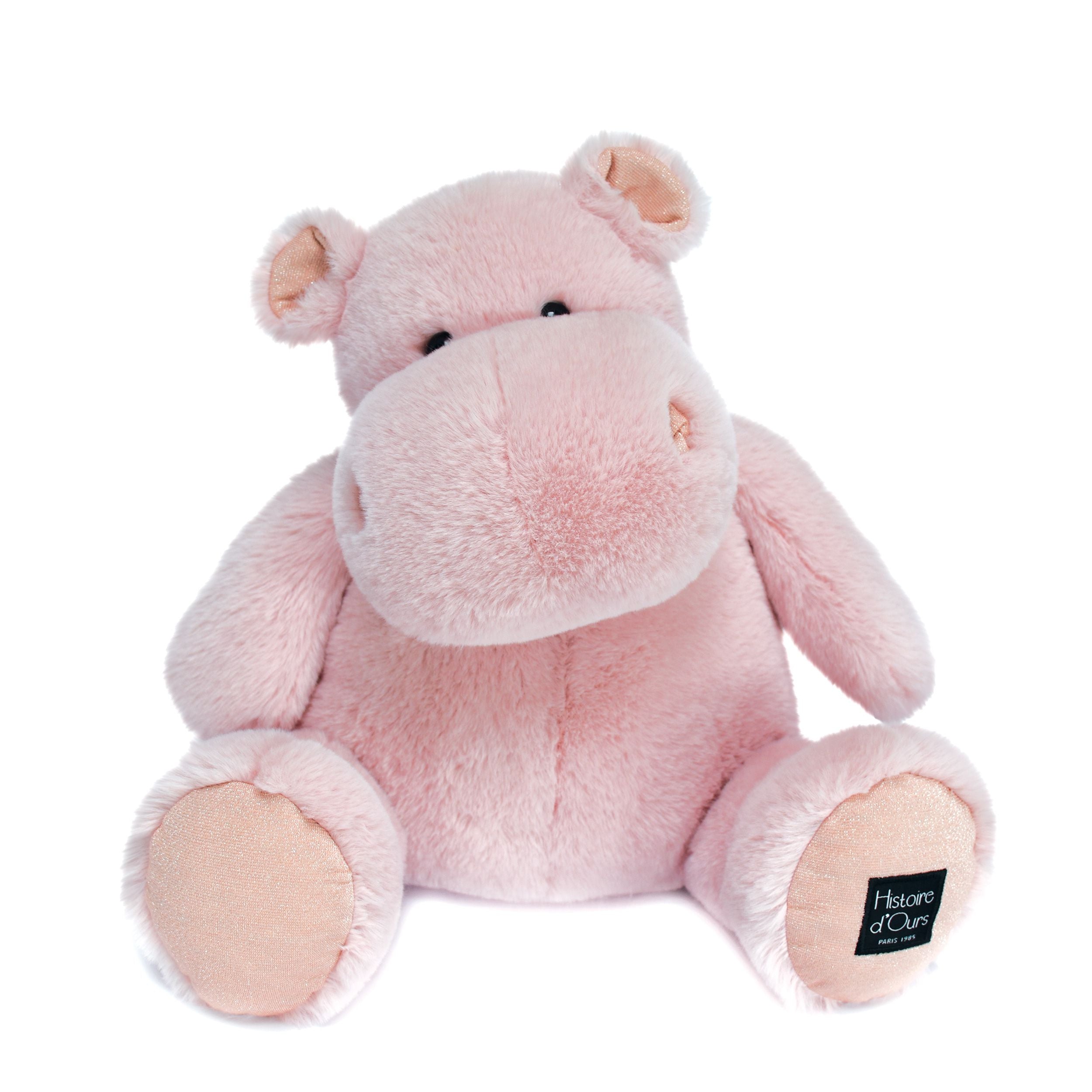 Histoire D’ours Hip Pie: Powder Pink Hippo Plush