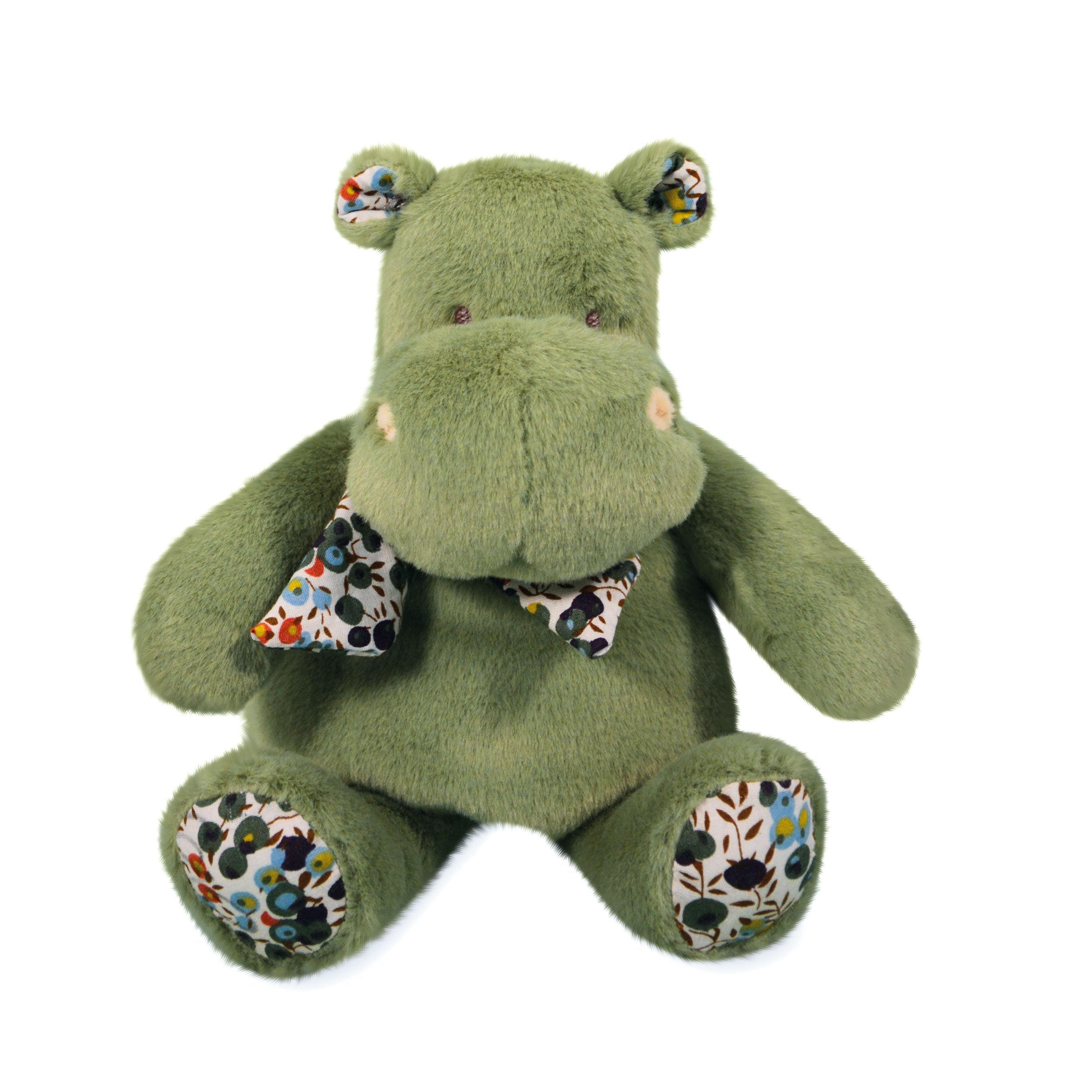 Histoire D’ours Almond Green Bandana Hippo Plush