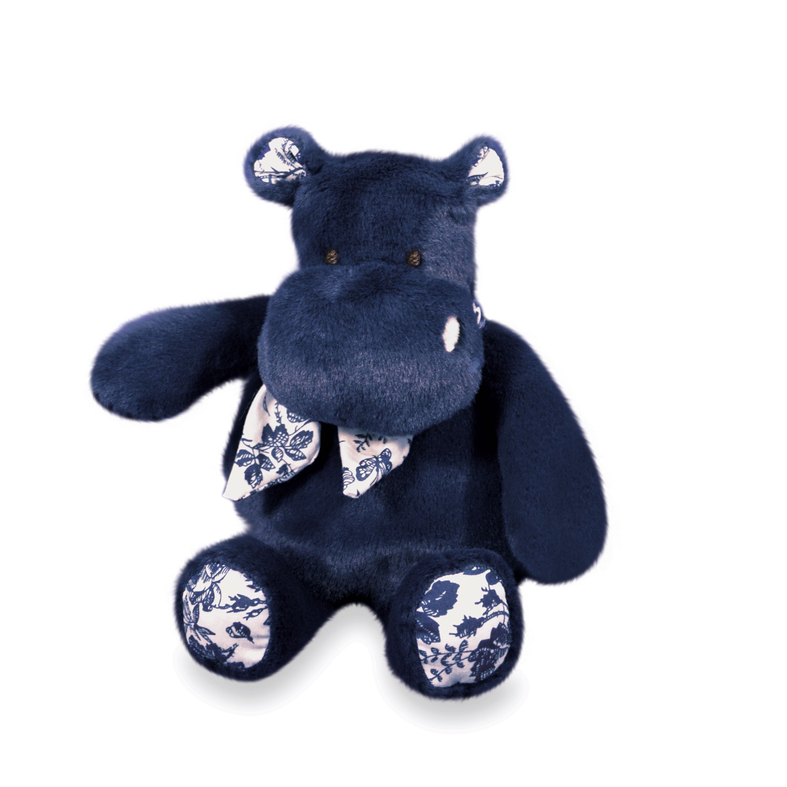 Histoire D’ours Navy Blue Bandana Hippo Plush