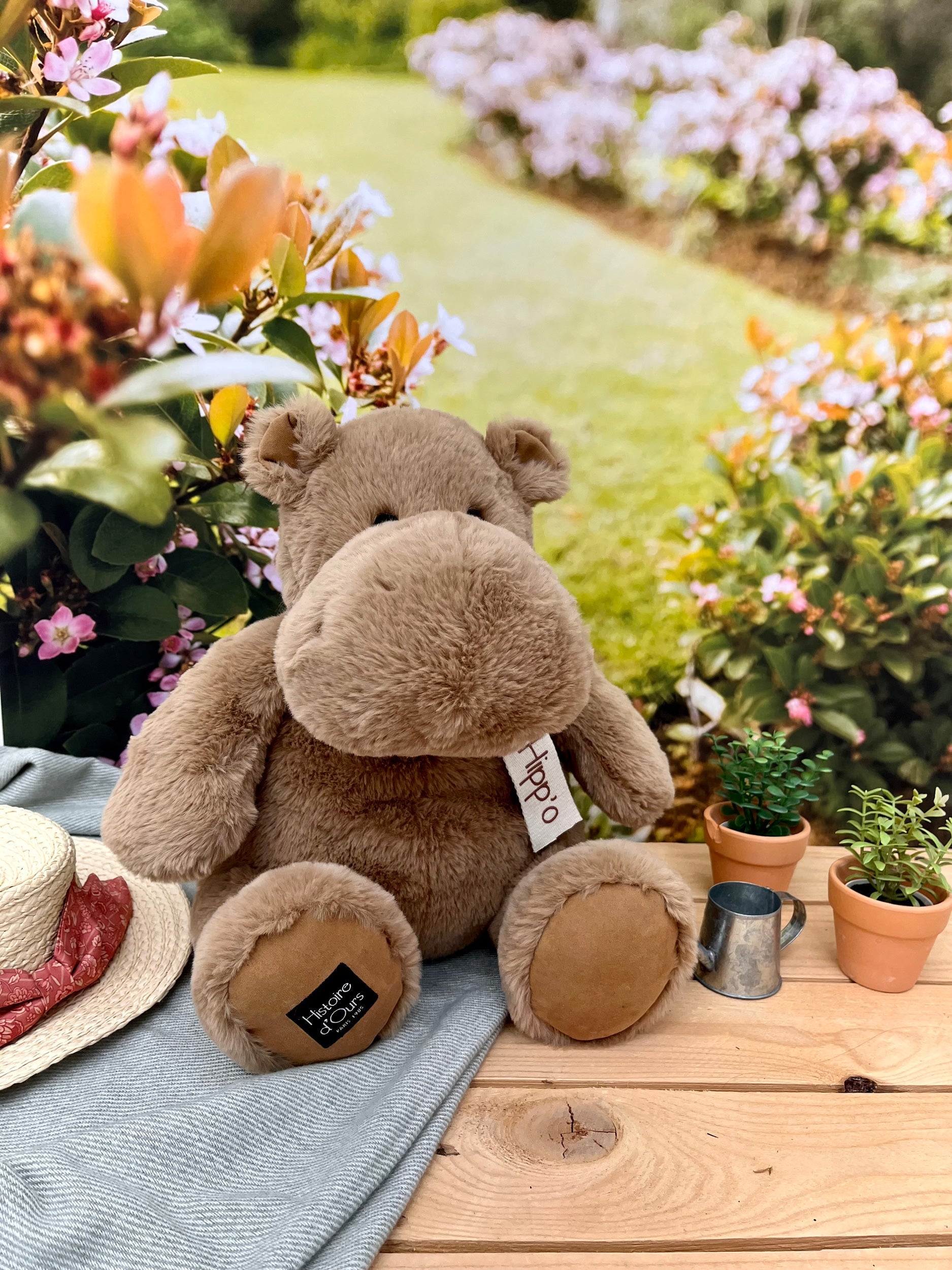 Histoire D’ours Hot Chocolate Hippo Plush