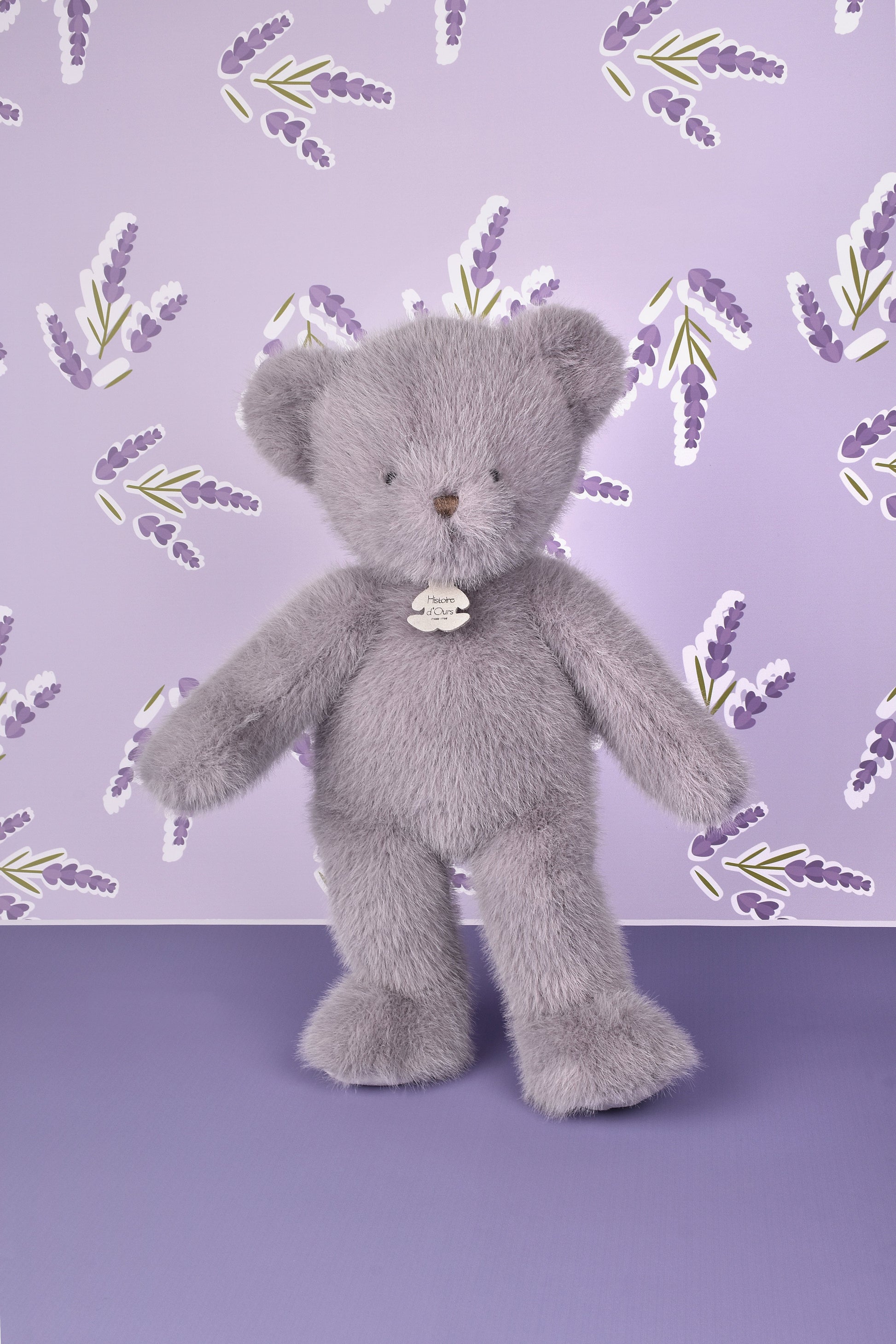 Histoire D’ours Clementine Bear Grey Lavender