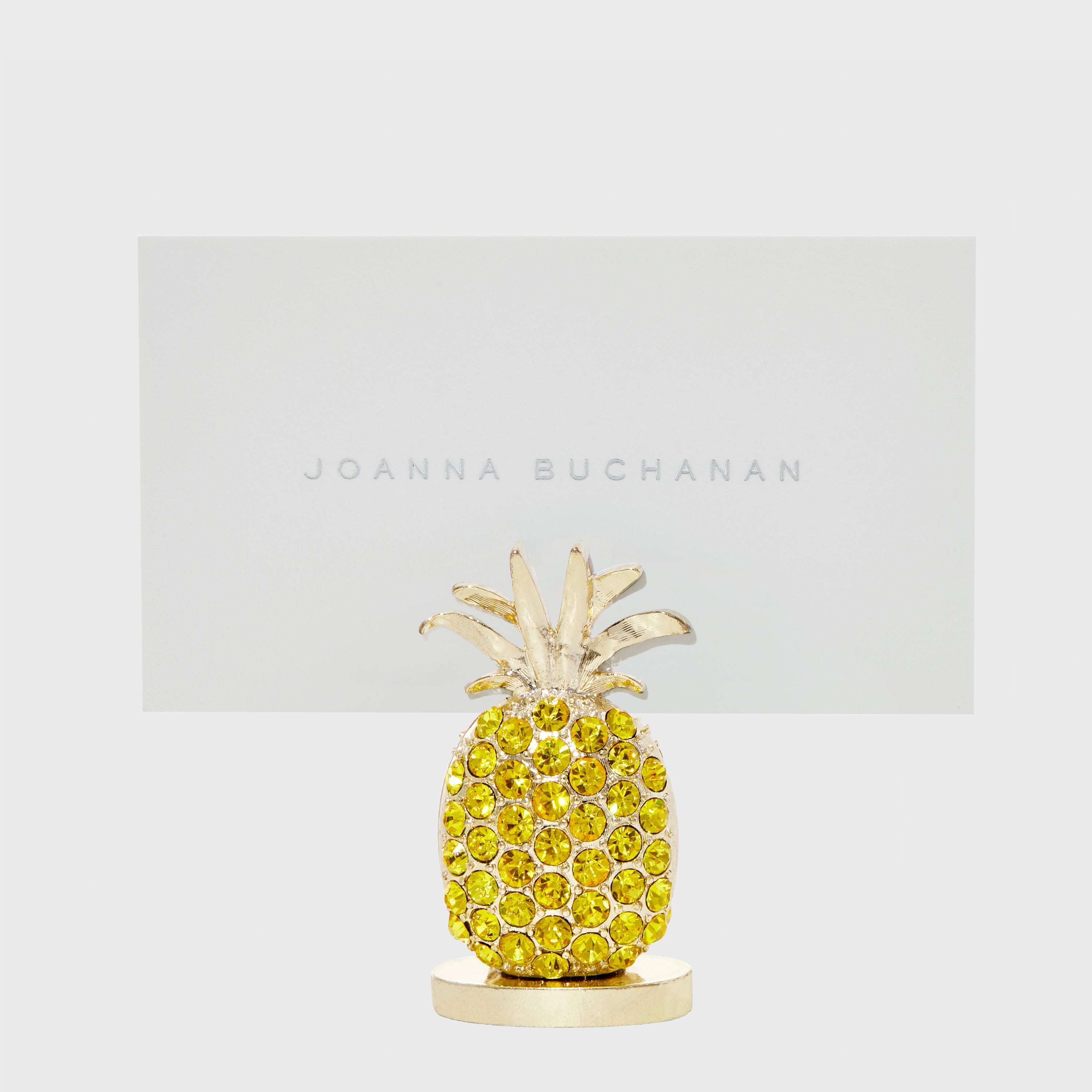 Pineapple Placecard Holders, Yellow, Set Of Two