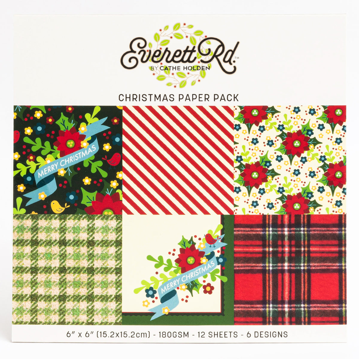Traditional Holiday 6x6 Paper Pack Everett Rd. By Cathe Holden