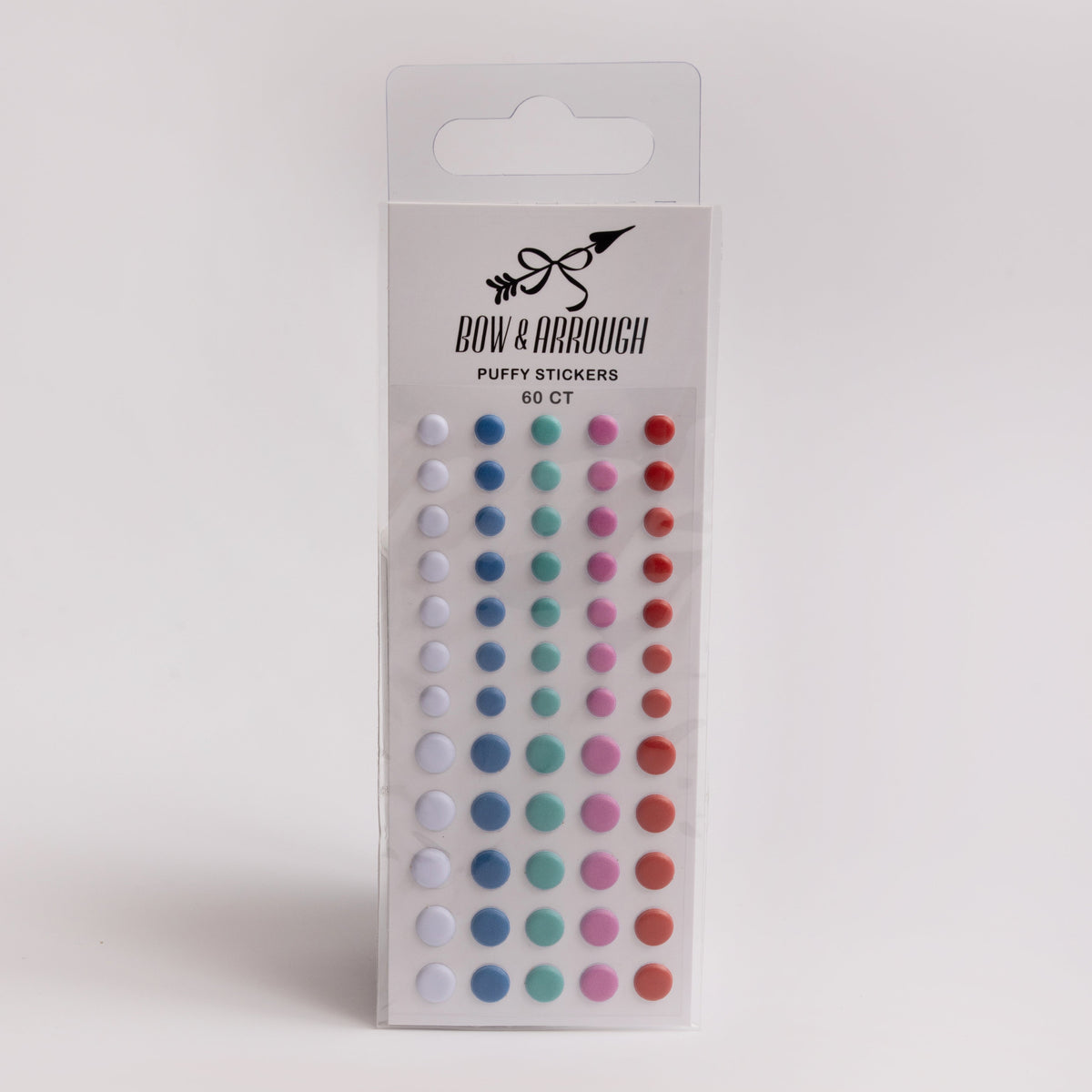 Bow & Arrough™ Holiday Candy Colored Dots Puffy Stickers