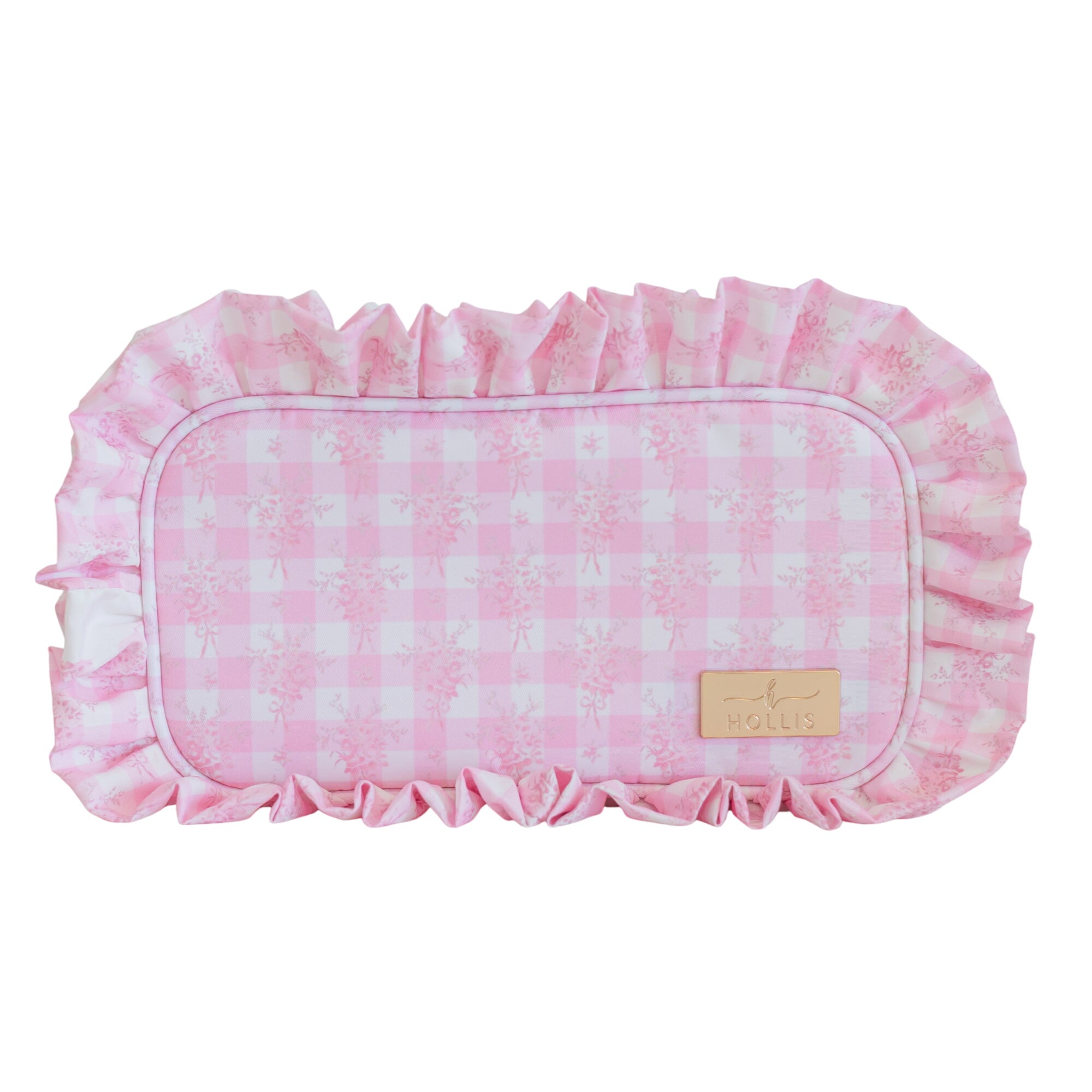 Ruffled Nylon Medium Pouch