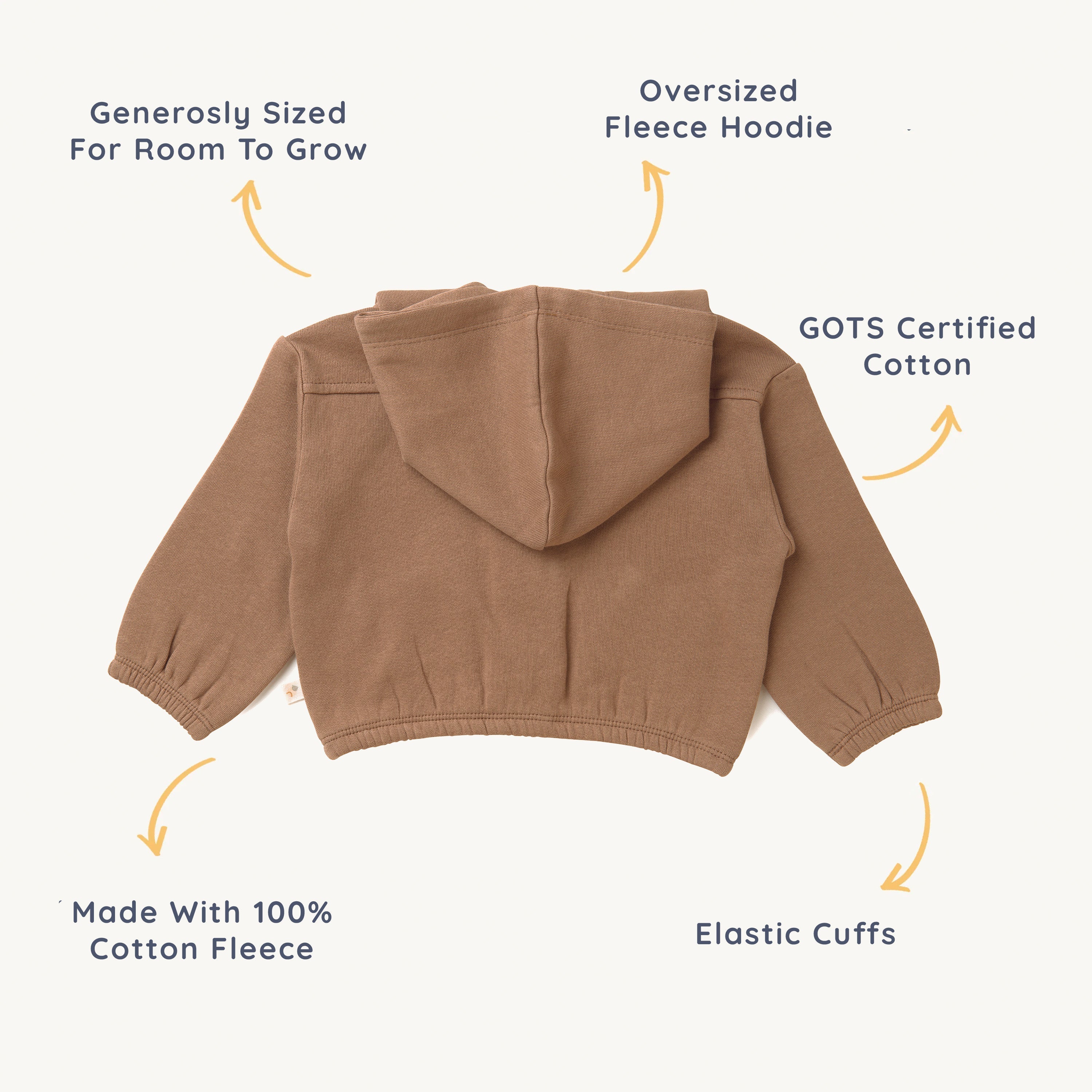 Organic Hooded Jacket - Cocoa