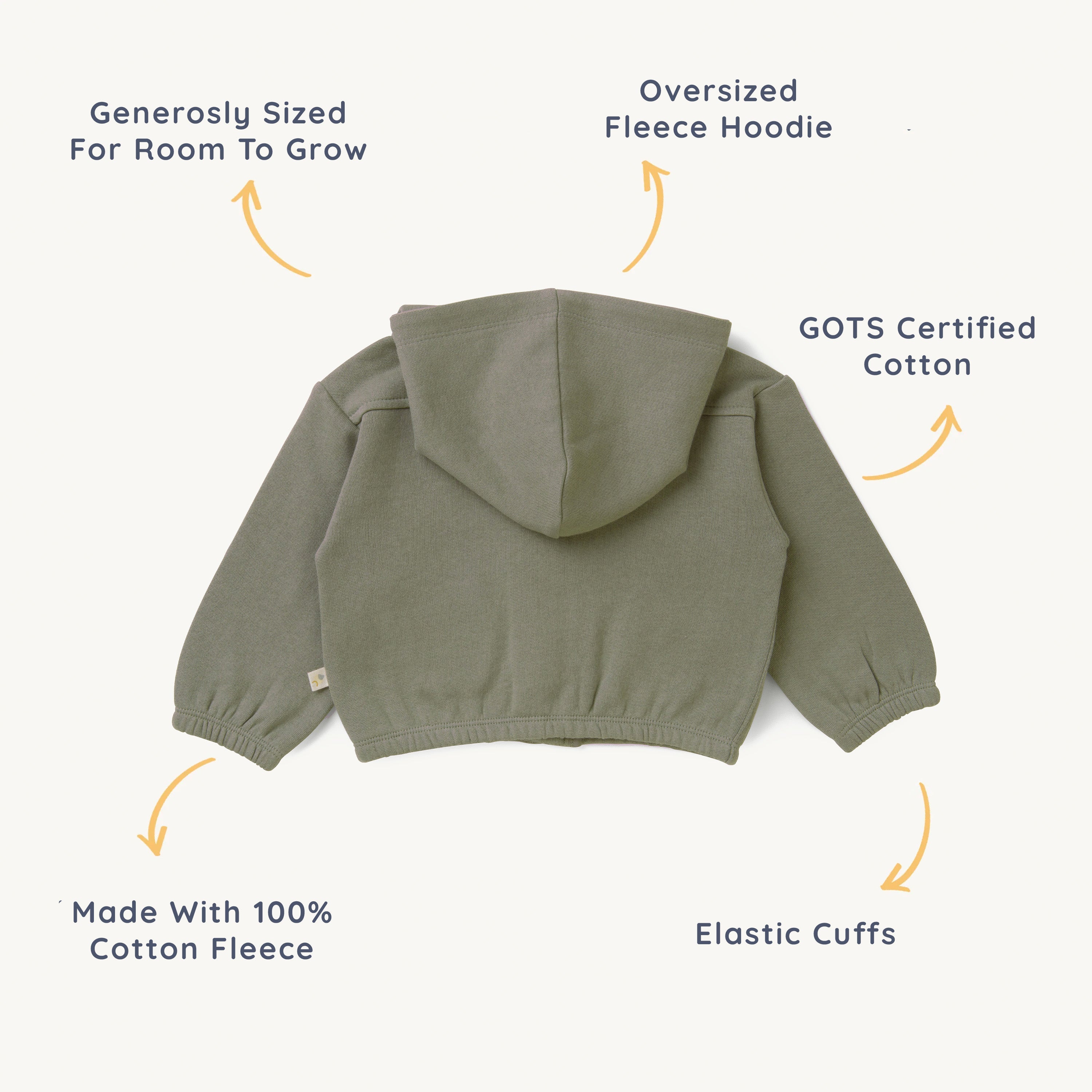 Organic Hooded Jacket - Olive