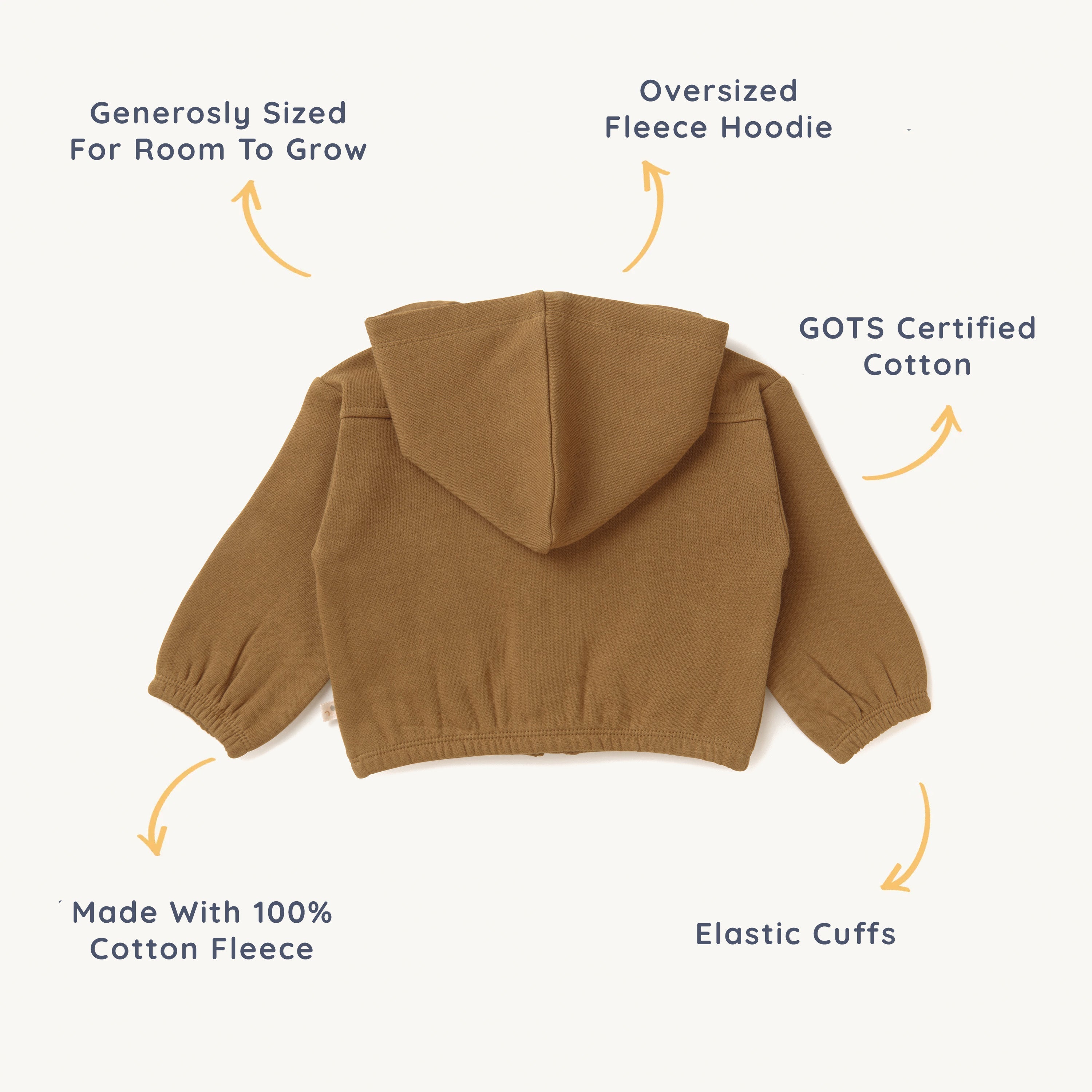 Organic Hooded Jacket - Tan