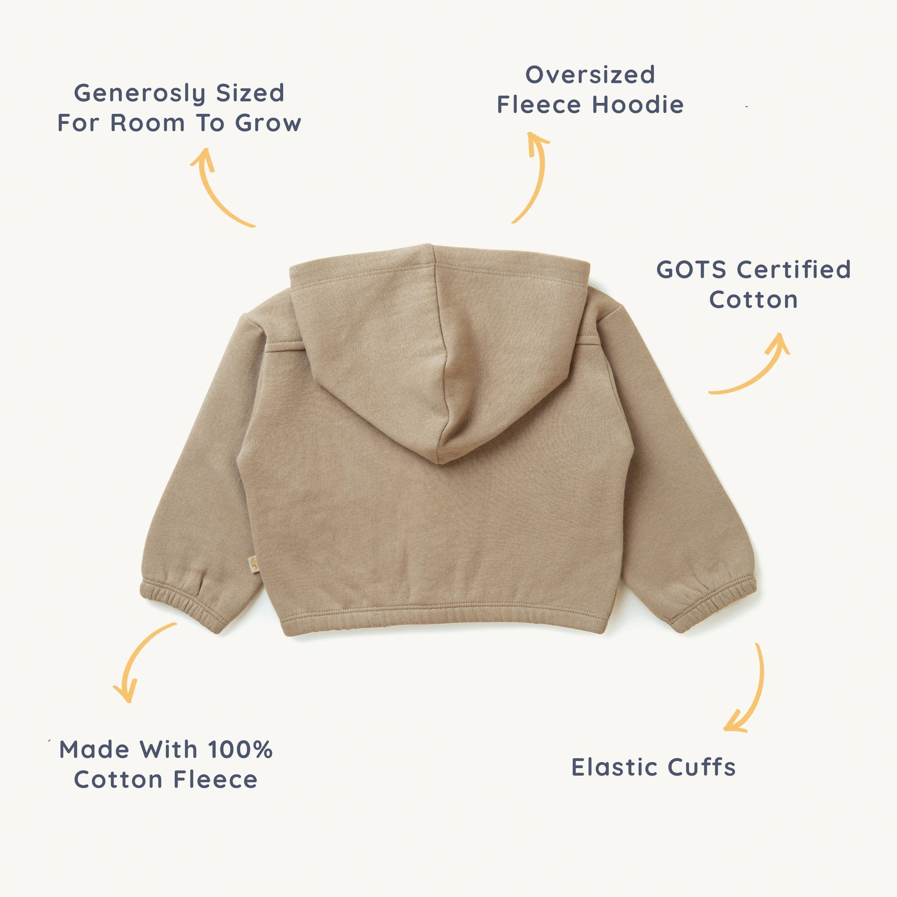 Organic Hooded Jacket - Mocha