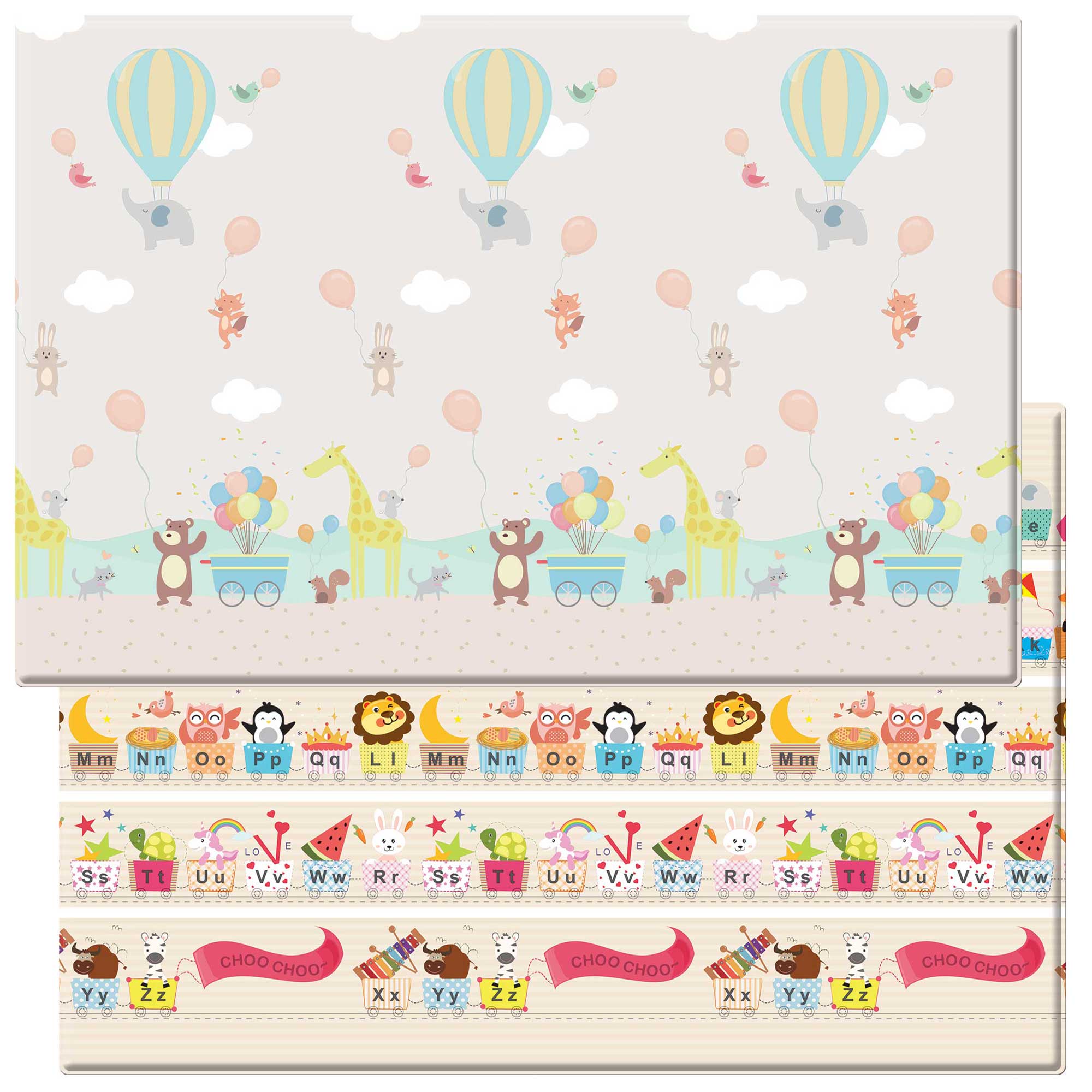 Babycare Playmat-hot Air Balloon Alphabets