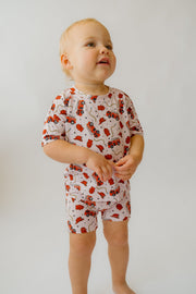 Pink Fire Truck Girl's Casual Day Set