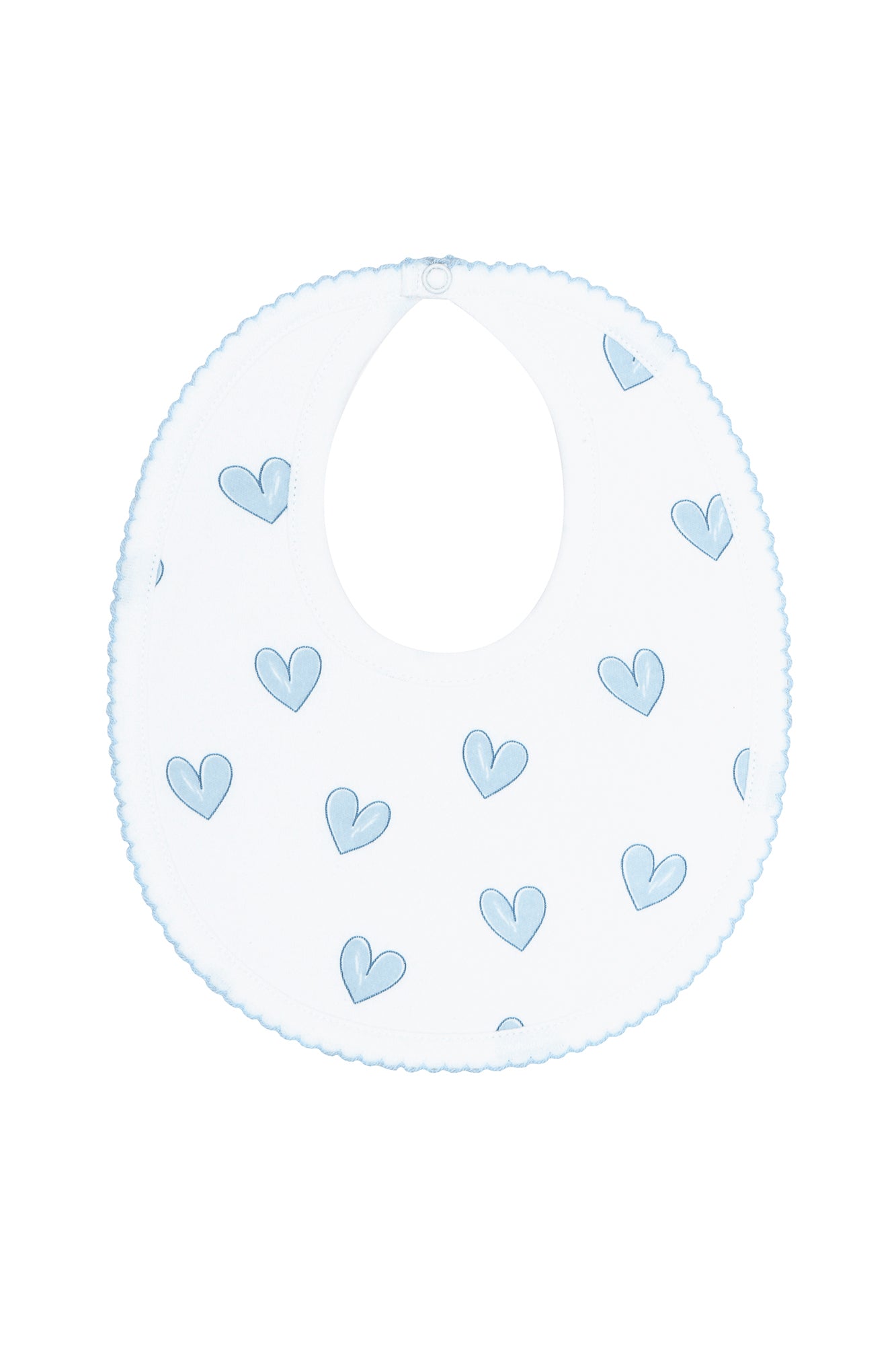 Blue Heart Print Bib