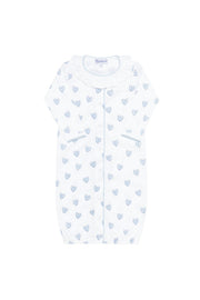 Blue Heart Print Converter Gown