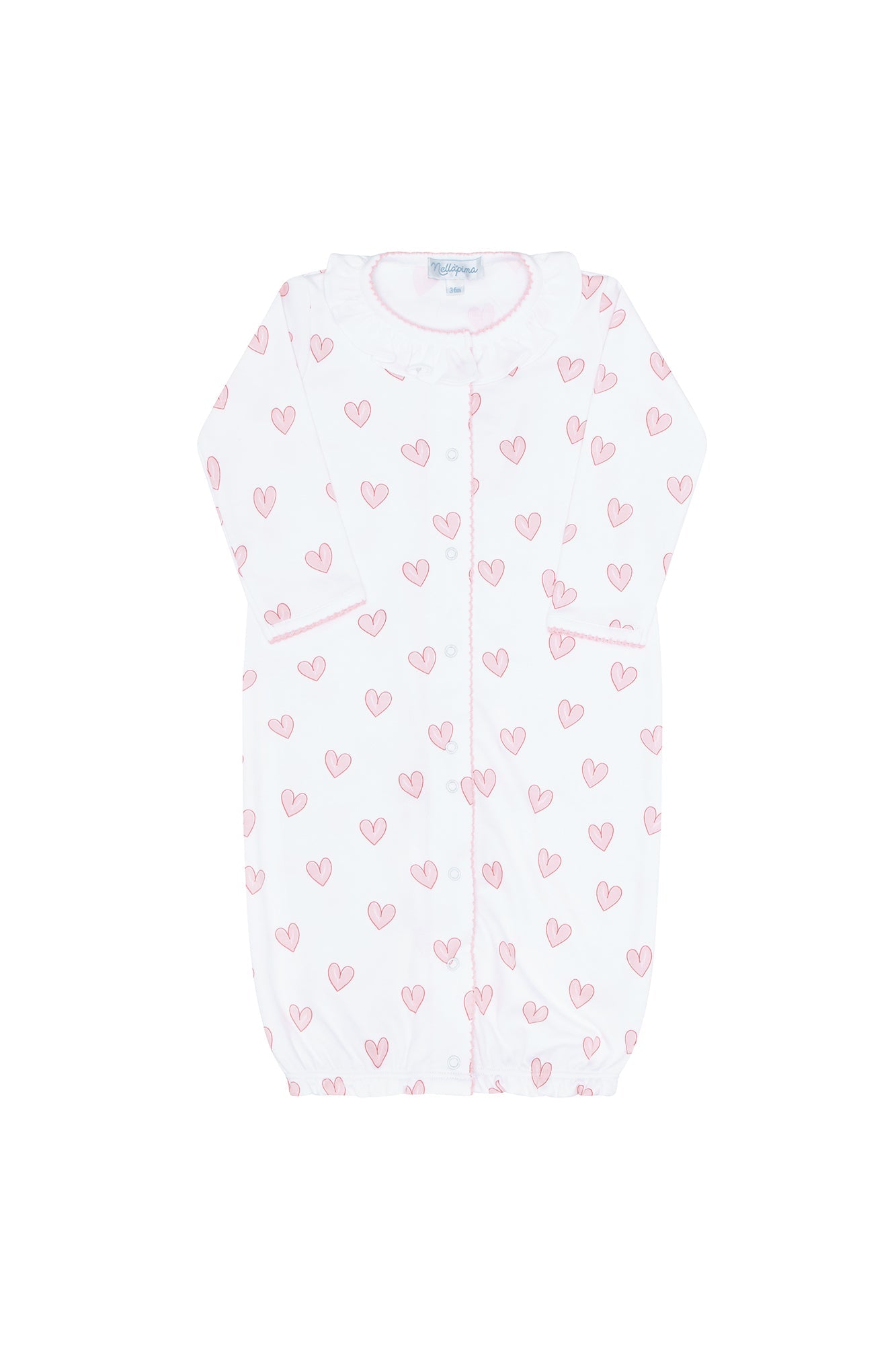 Pink Heart Print Converter Gown