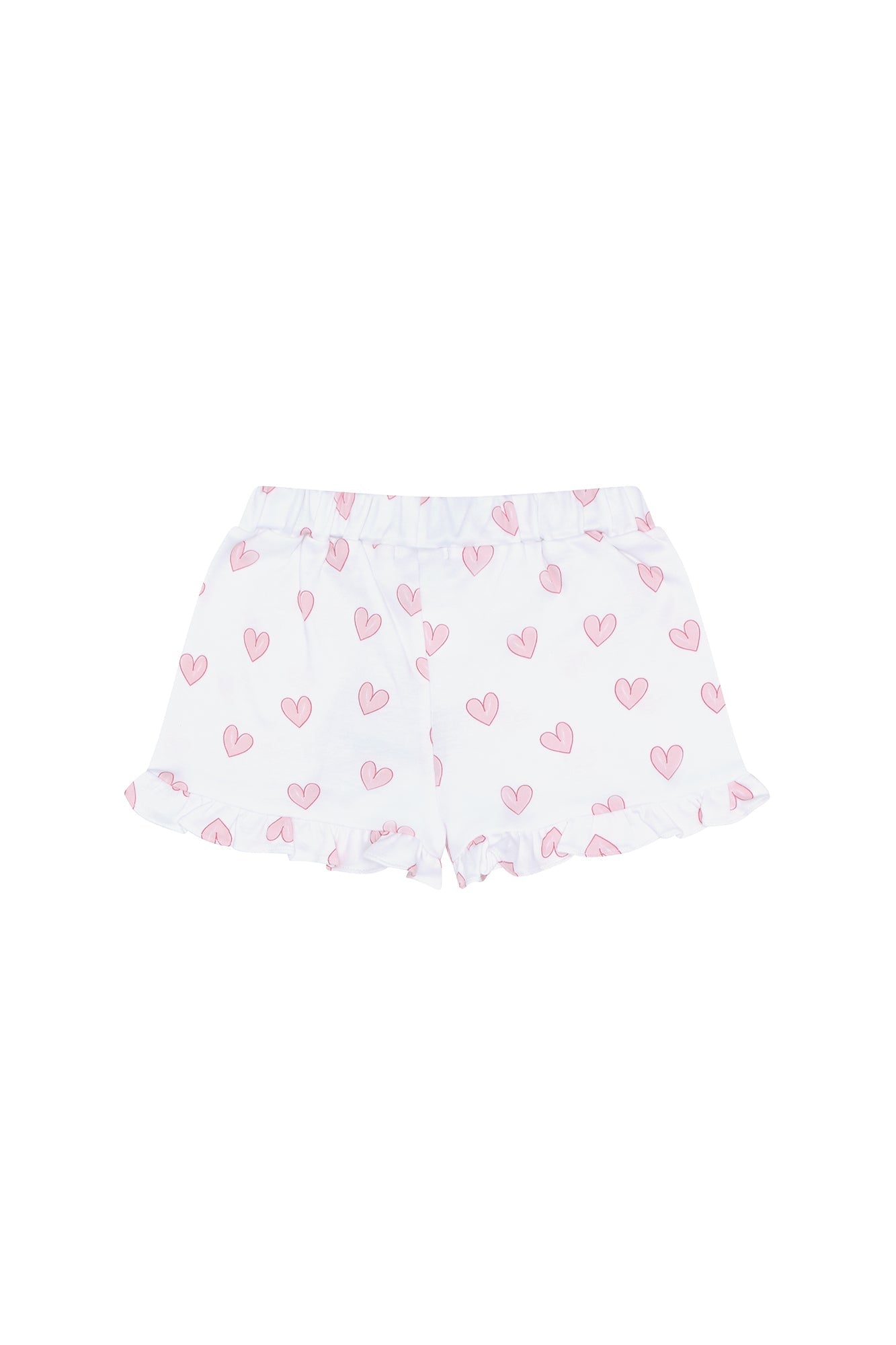 Pink Heart Print Shorts