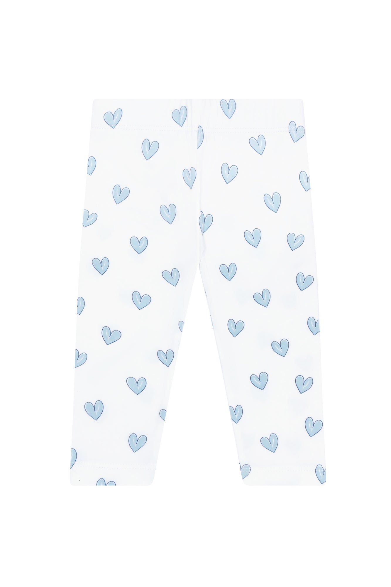 Blue Heart Print Pima Leggings