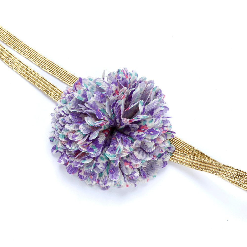 Floral Gold Headband For Girls 3-10