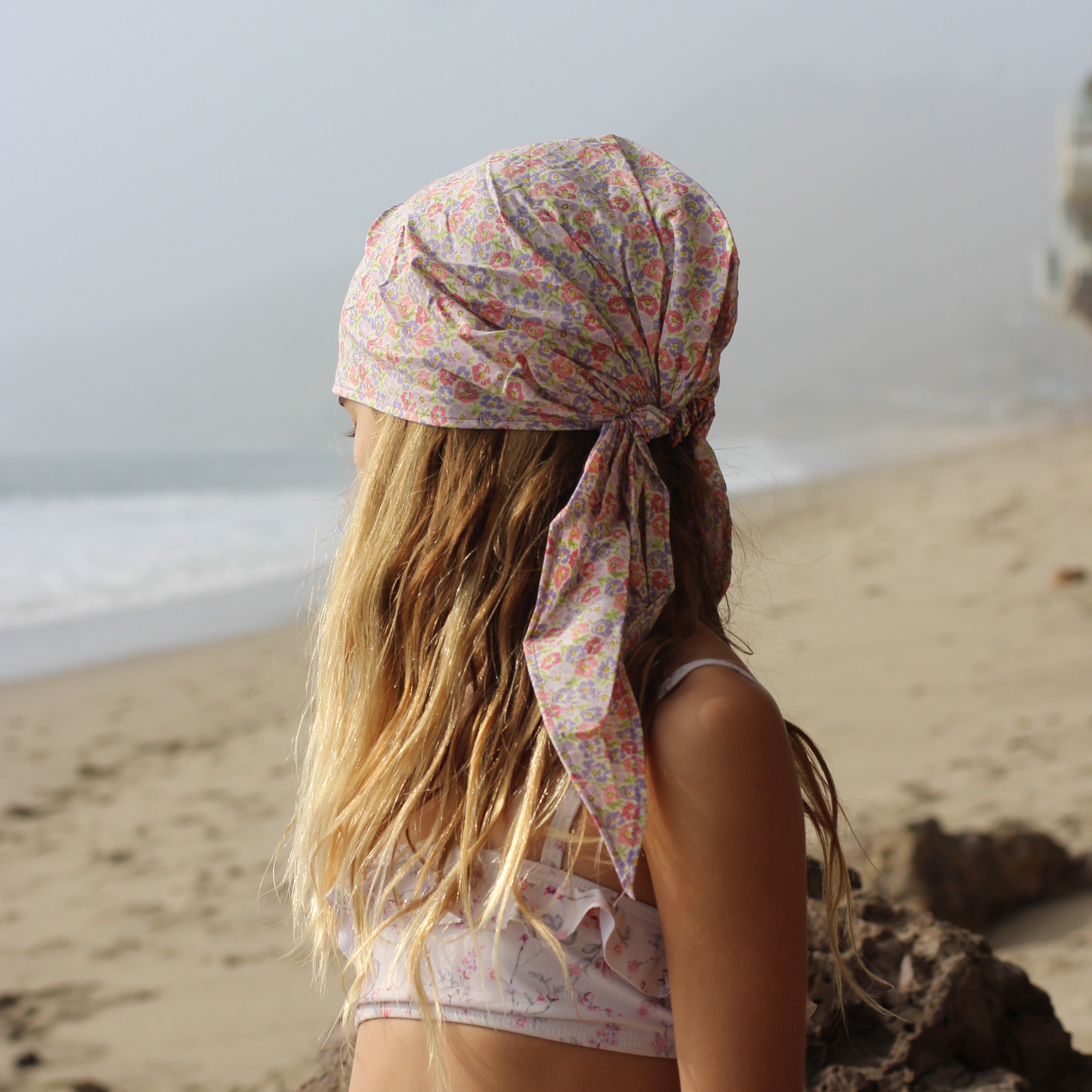 Girls Summer Hair Bandana Pretied Head Scarf - Kids Age 3-8 Y- Polka Dots