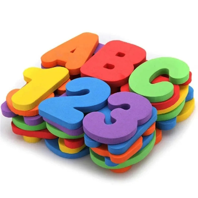 36-pieces Set Letters And Numbers Bath Toy