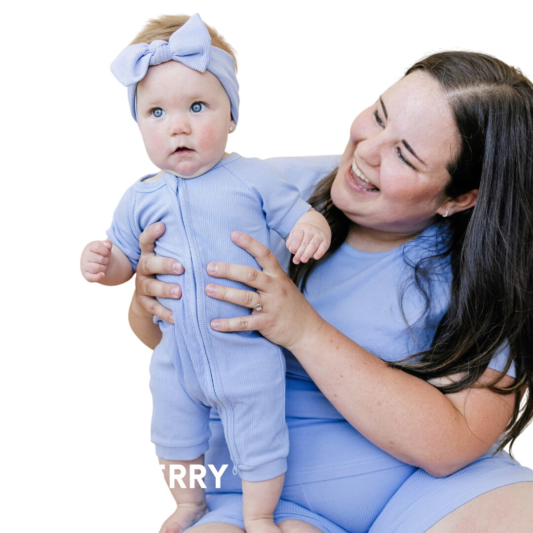 Solid Ribbed Bamboo Zippy Romper - More Colors